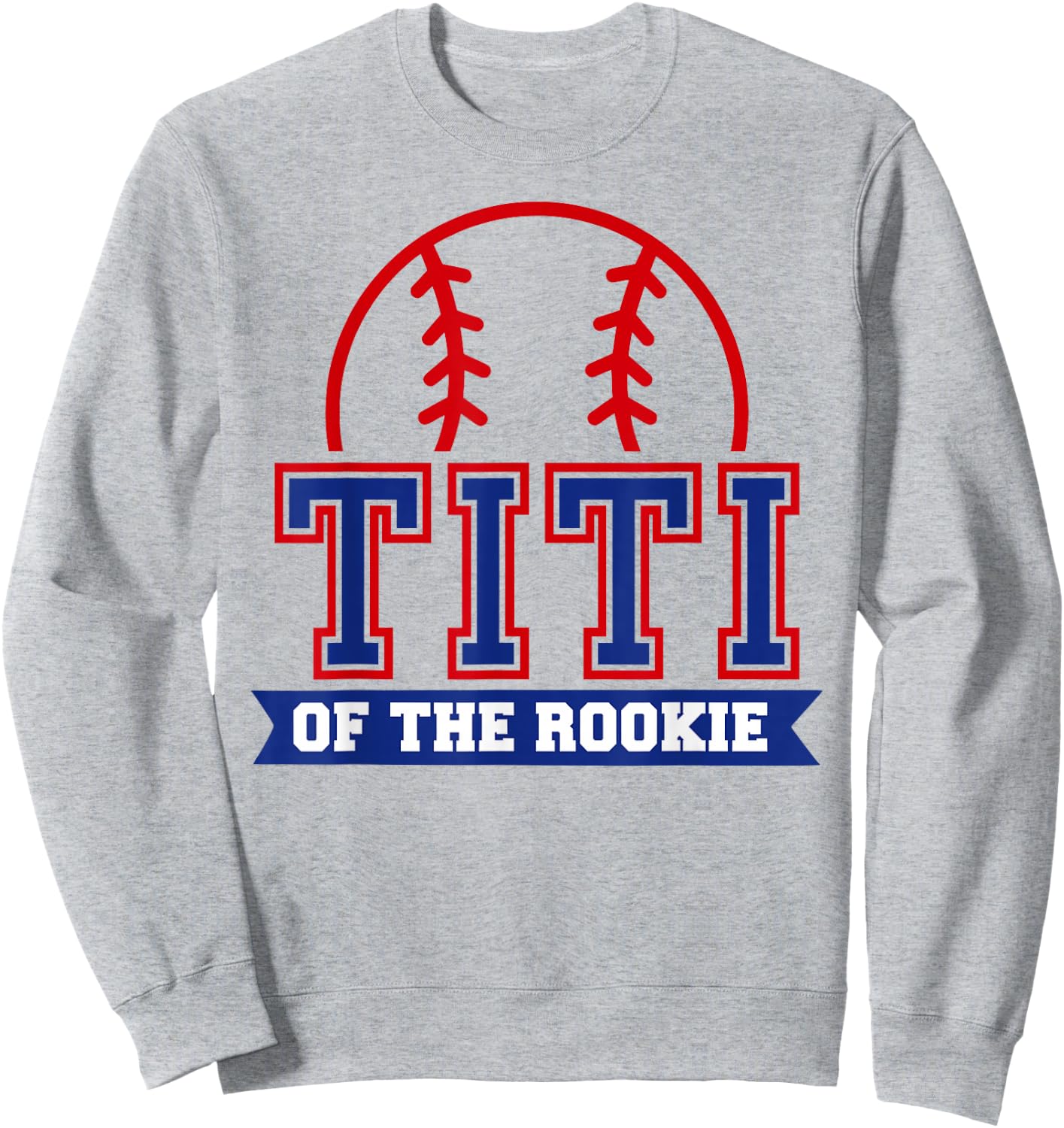 Titi of Rookie 1st Birthday Baseball Theme Matching Party Sweatshirt - Sweatshirt | Ash