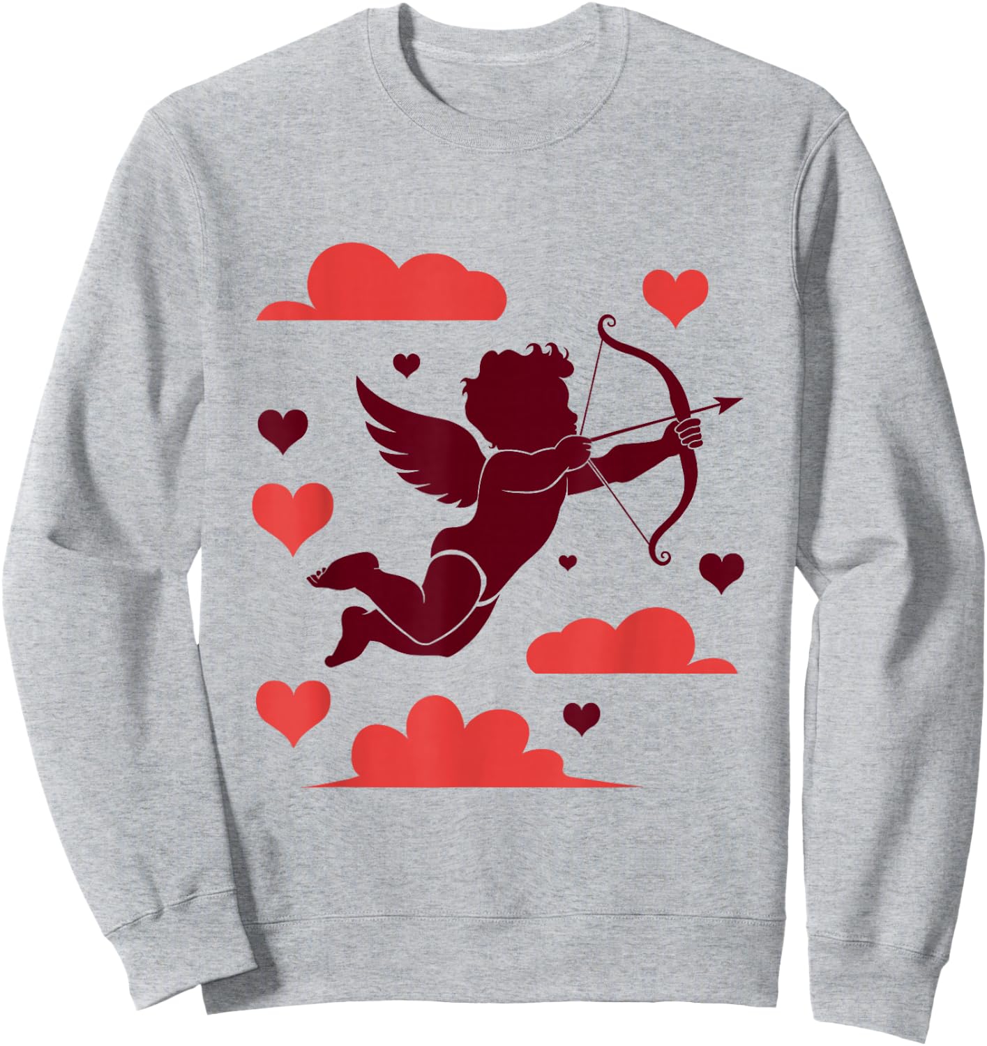 Cute Cupid with Bow and Arrow Angel , White Sweatshirt - Sweatshirt | Ash