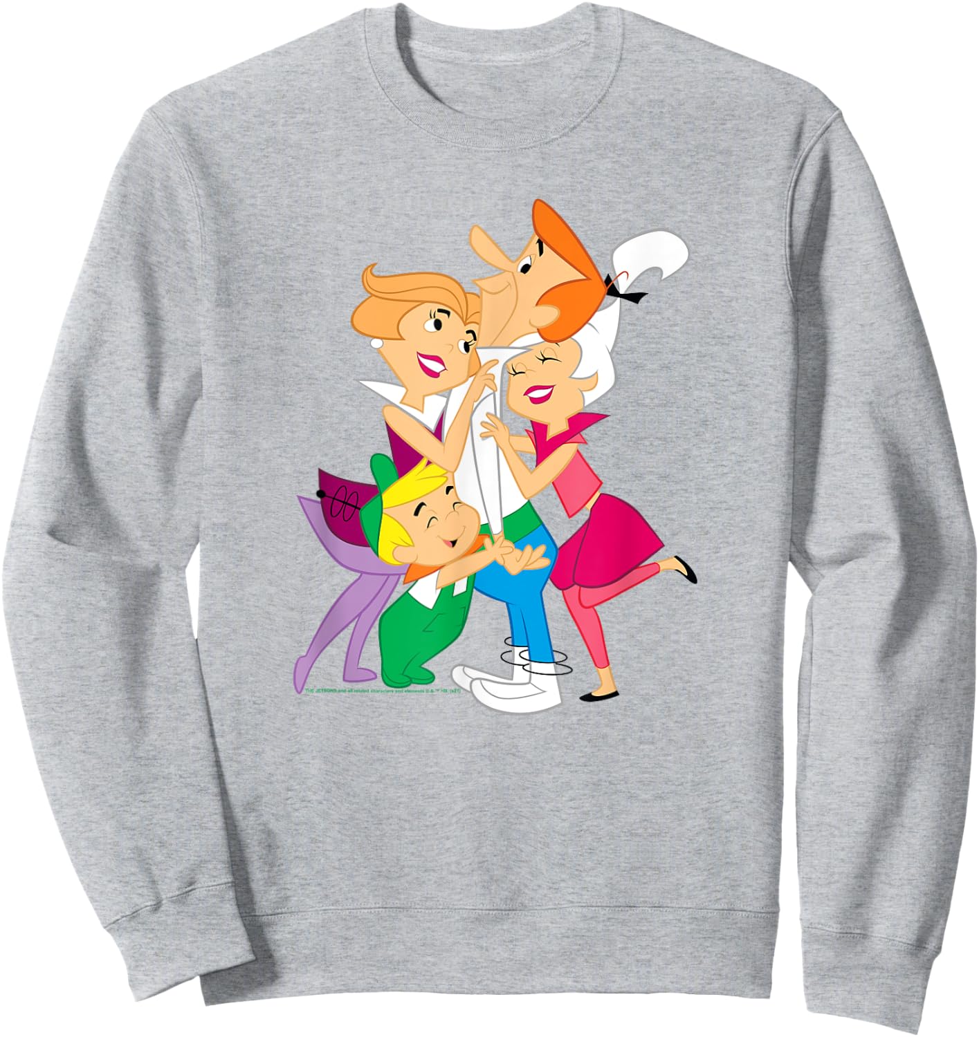 The Jetsons George Jane Judy Elroy Group Hug Sweatshirt - Sweatshirt | Ash