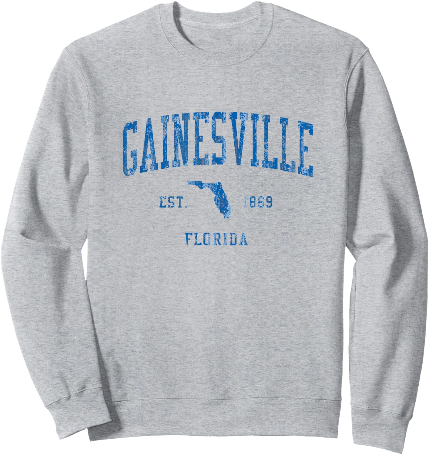 Gainesville Florida FL Vintage Athletic Sports Design Sweatshirt - Sweatshirt | Ash