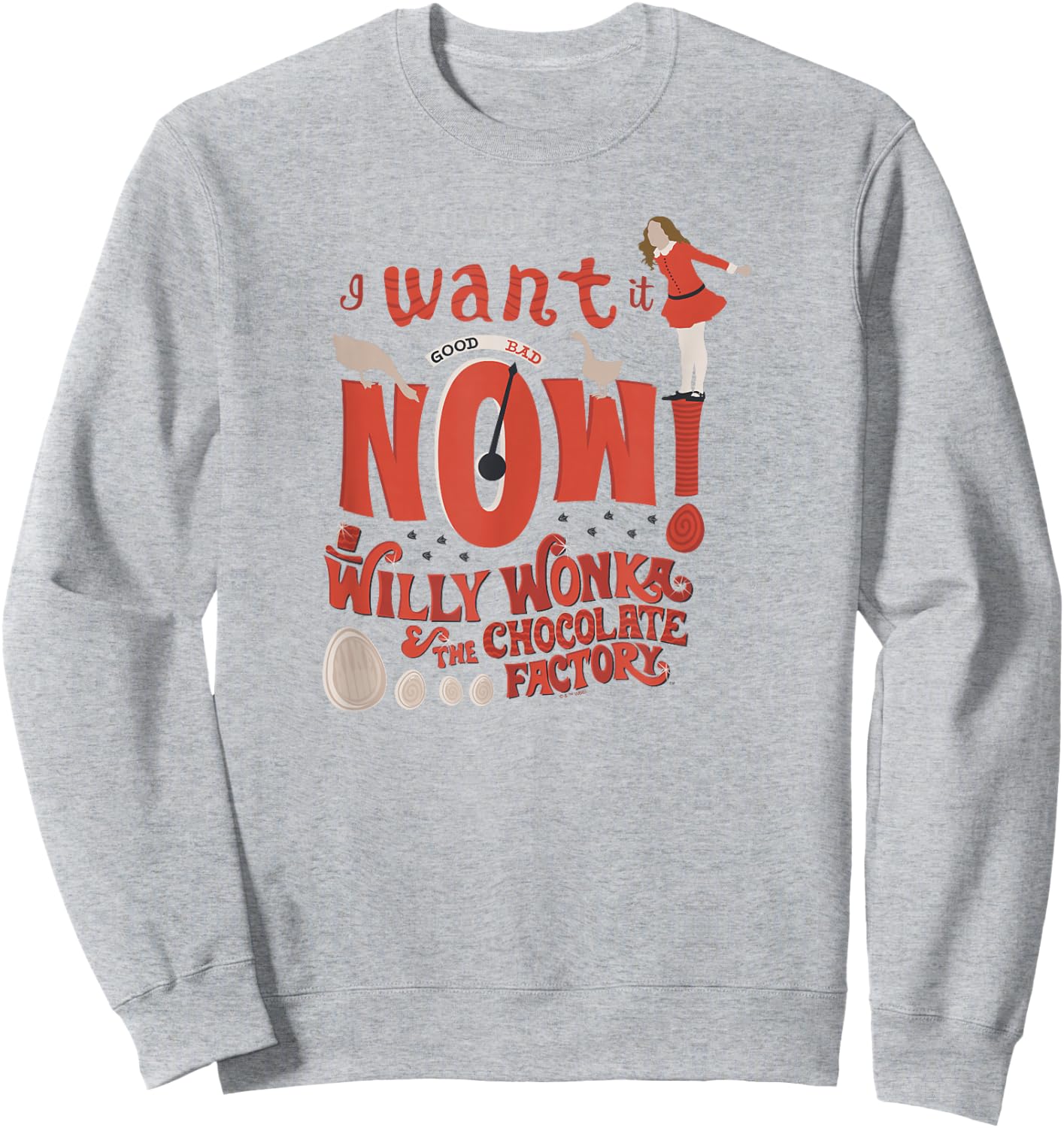 Willy Wonka And The Chocolate Factory Veruca I Want It Now Sweatshirt - Sweatshirt | Ash