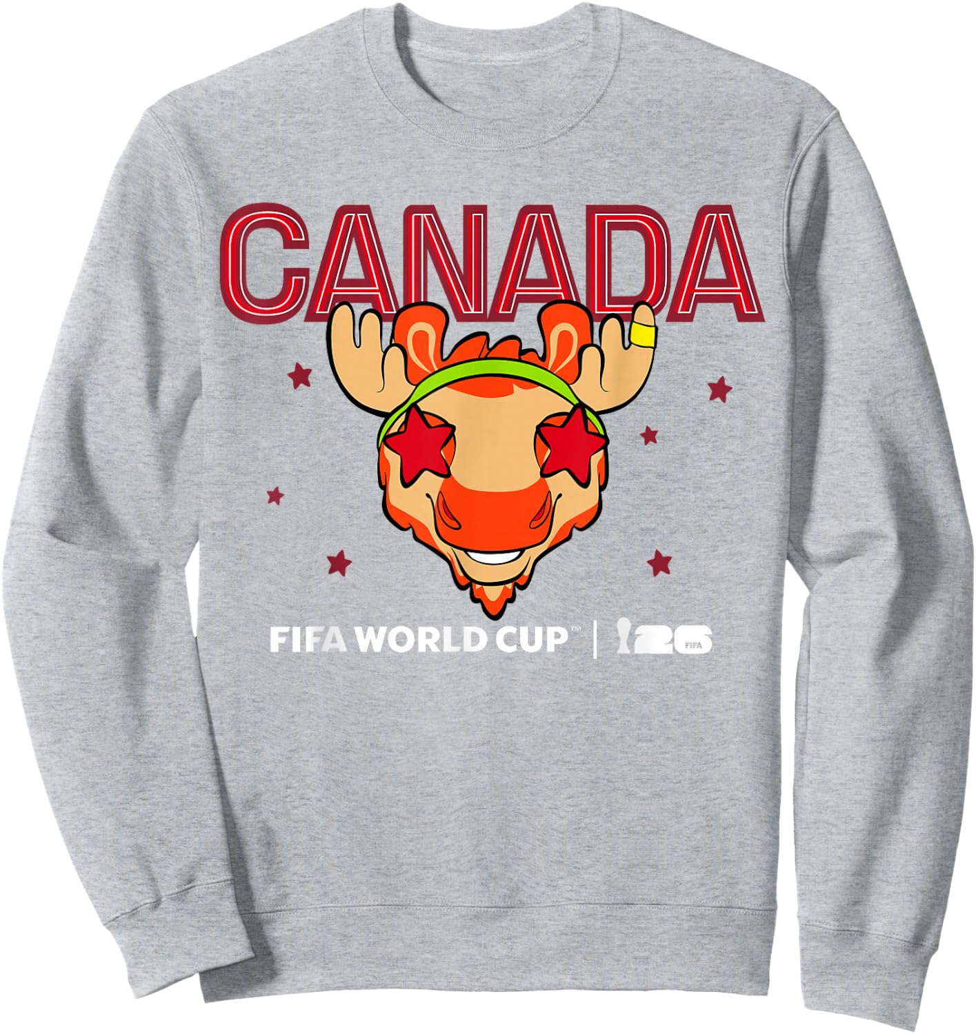 FIFA World CUP26 Canada Mascotte Stars Sweatshirt - Sweatshirt | Ash