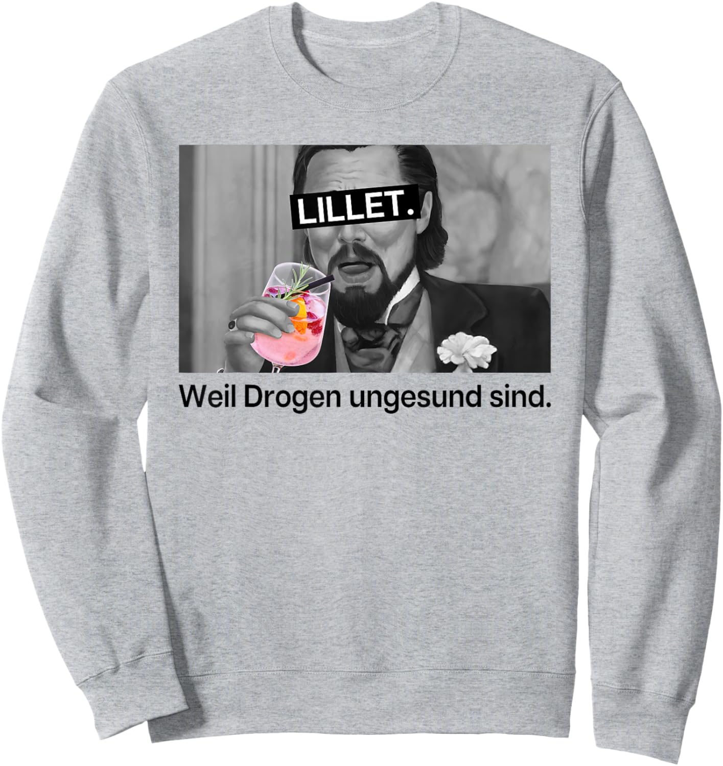 LILLET - WEIL DROGEN UNHEALTHY SIND X Wildberry Lillet , White Sweatshirt - Sweatshirt | Ash