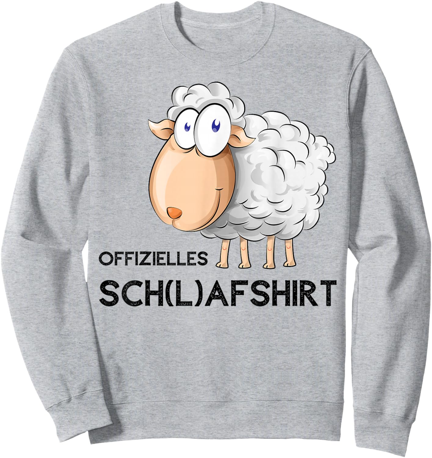 HYPNOTAO SHOP Official Sleep Shirt Sheep Pyjamas Nightdress Grey Small Classic Cartoon Sheep Sleep Shirt Sweatshirt - Sweatshirt | Ash