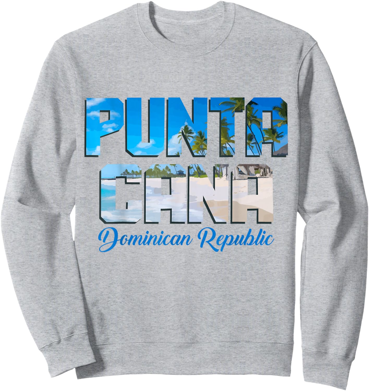 Punta Cana Dominican Republic Beach Surfer Souvenir Vintage Sweatshirt - Sweatshirt | Ash