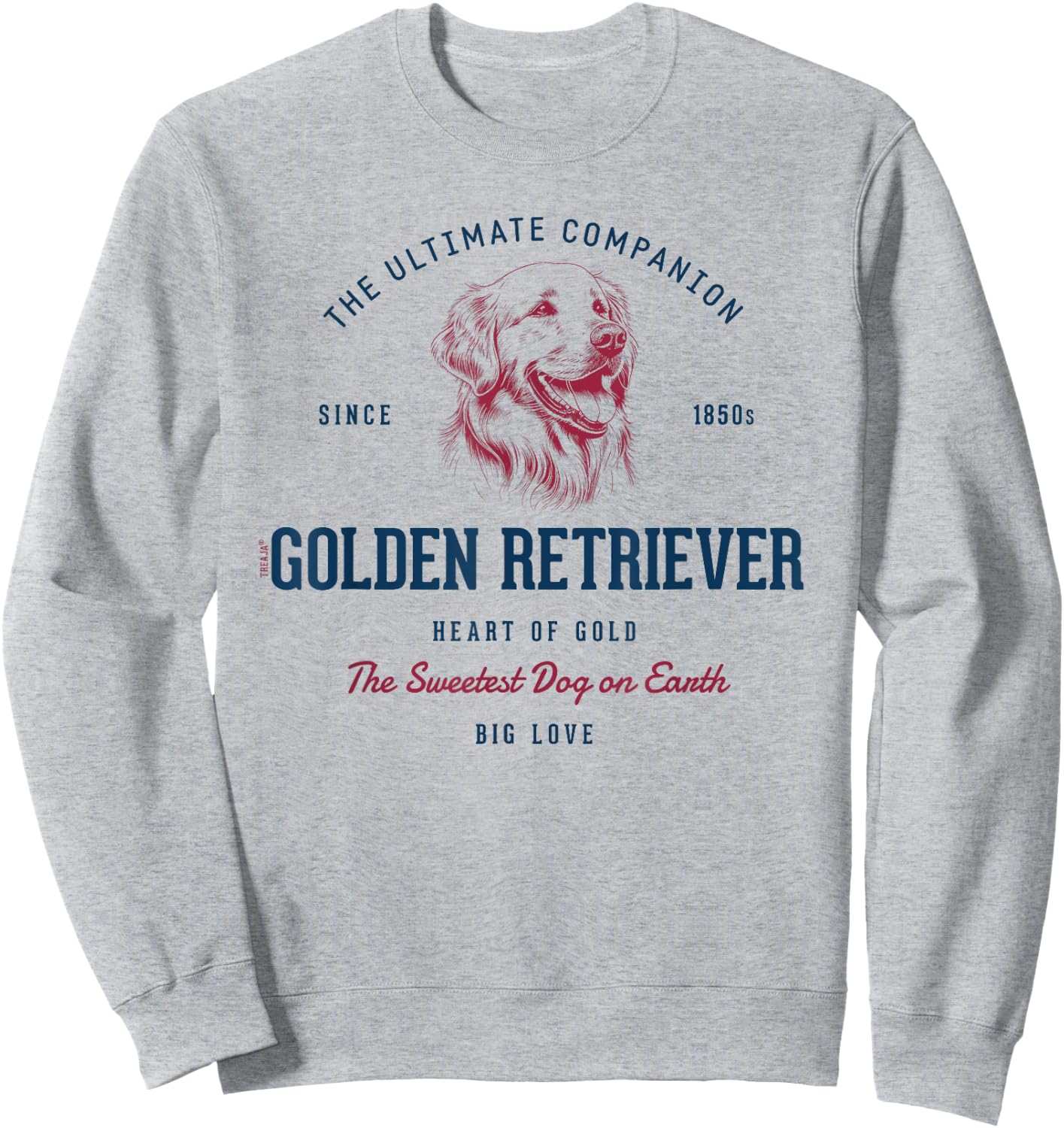 Retro Styled Vintage Golden Retriever Sweatshirt - Sweatshirt | Ash