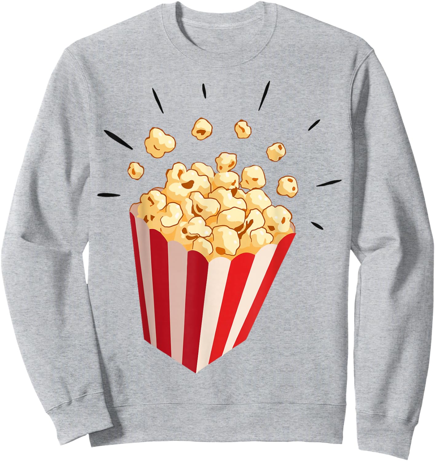 Retro Popcorn Costume for Carnival Fancy Dress , White Sweatshirt - Sweatshirt | Ash