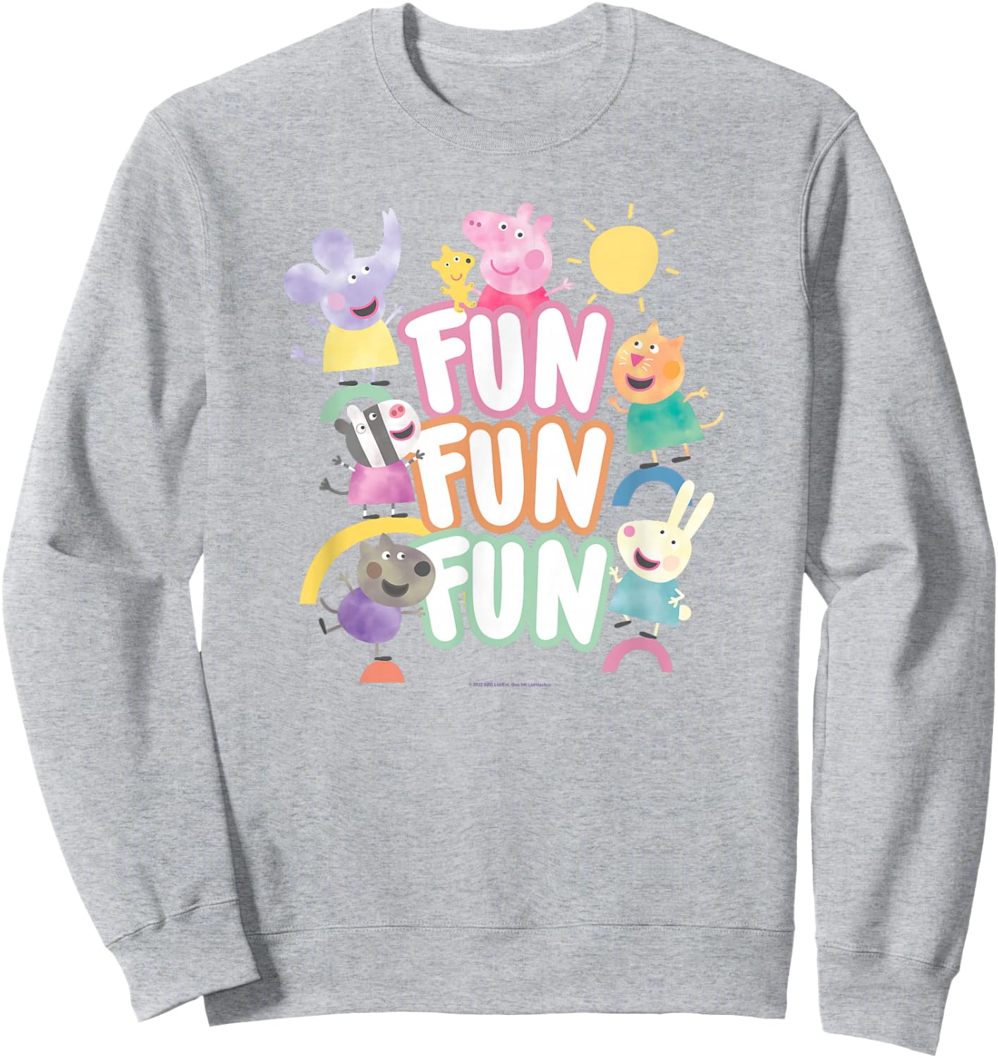 Peppa Pig Fun Fun Fun Friends Playground Sweatshirt - Sweatshirt | Ash
