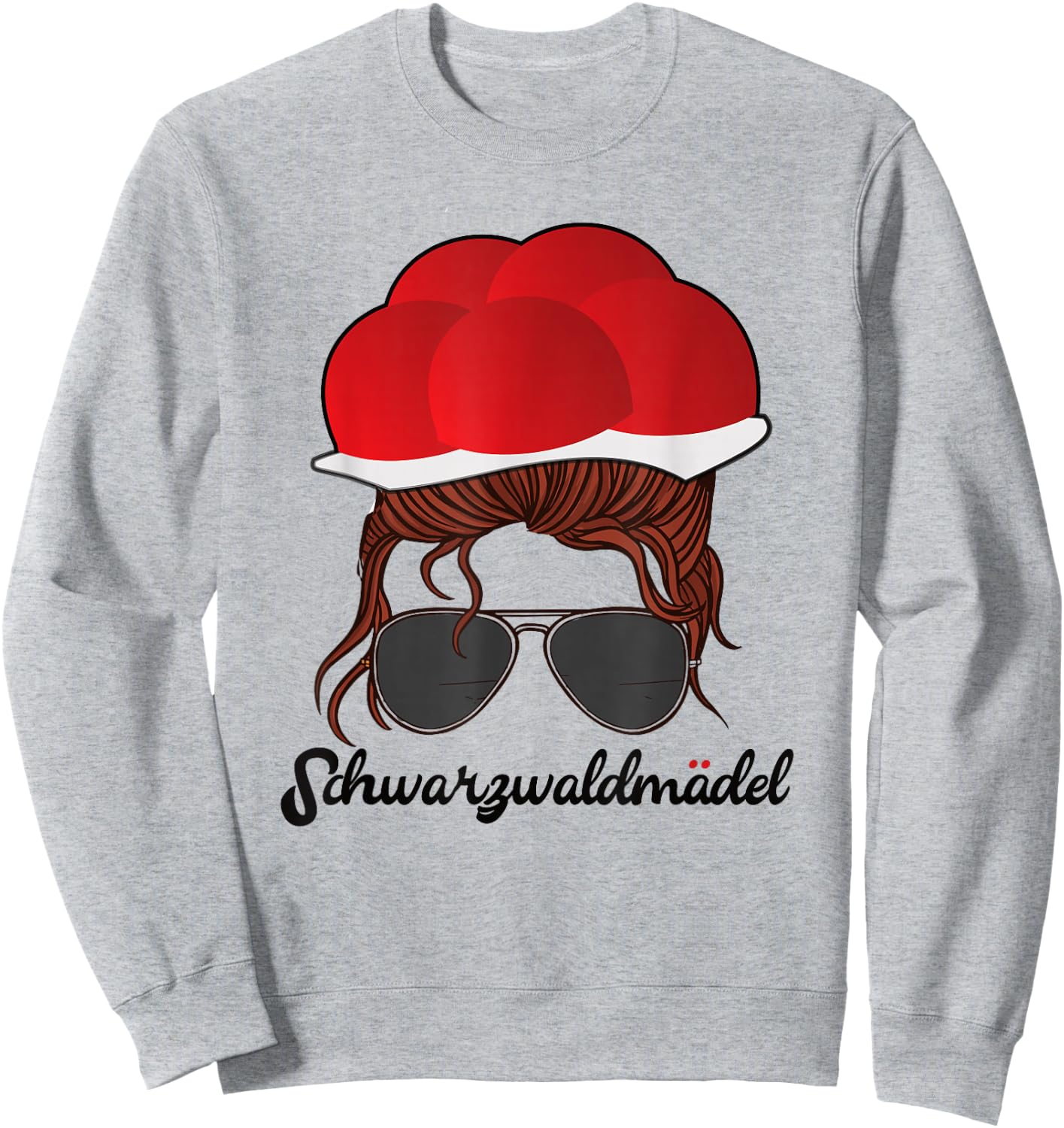 Schwarzwälder Schwarzwaldmädel Bollenhut Damen Sweatshirt - Sweatshirt | Ash