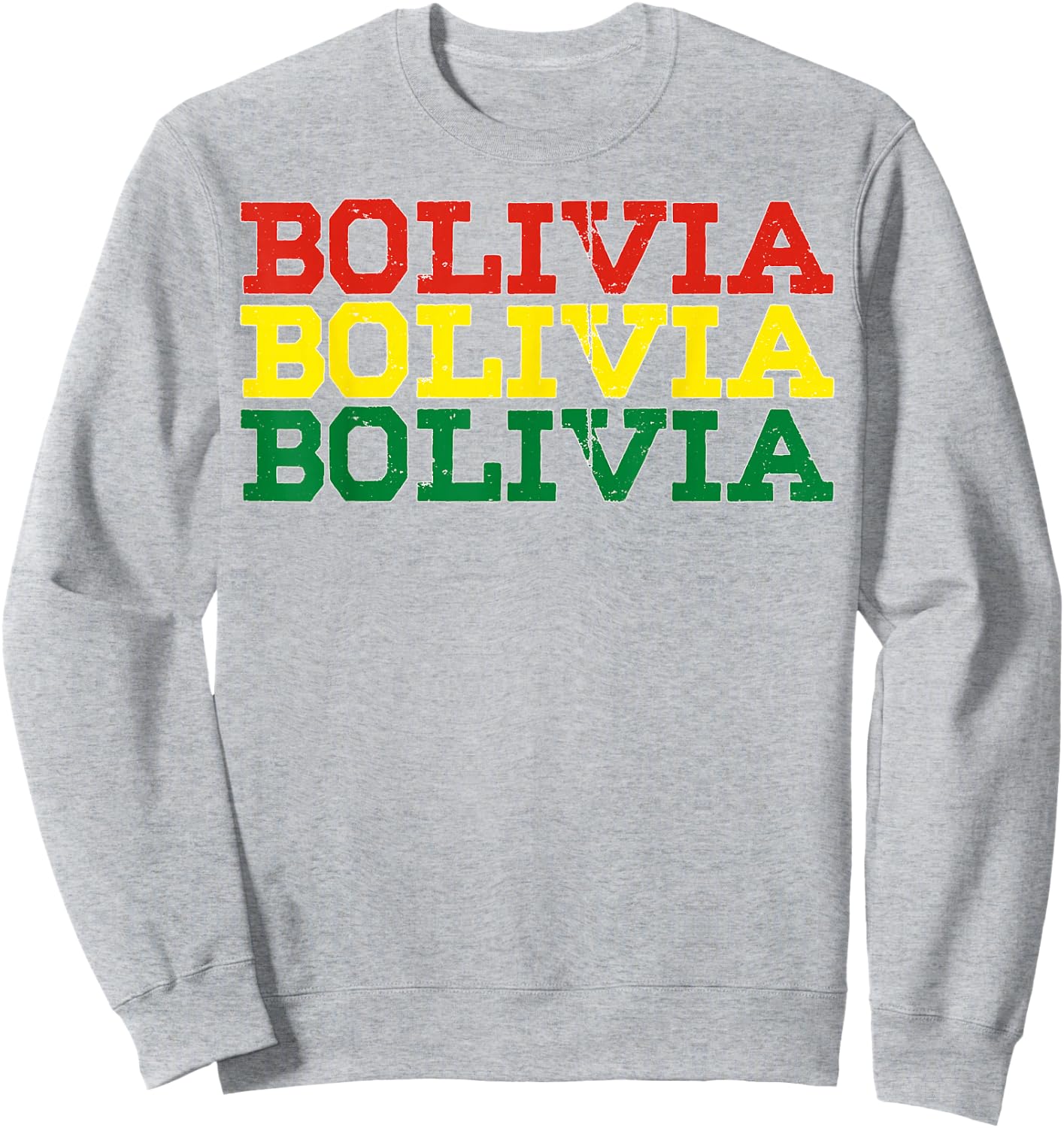 BOLIVIA | Bolivian Flag Sports Lovers Sweatshirt - Sweatshirt | Ash