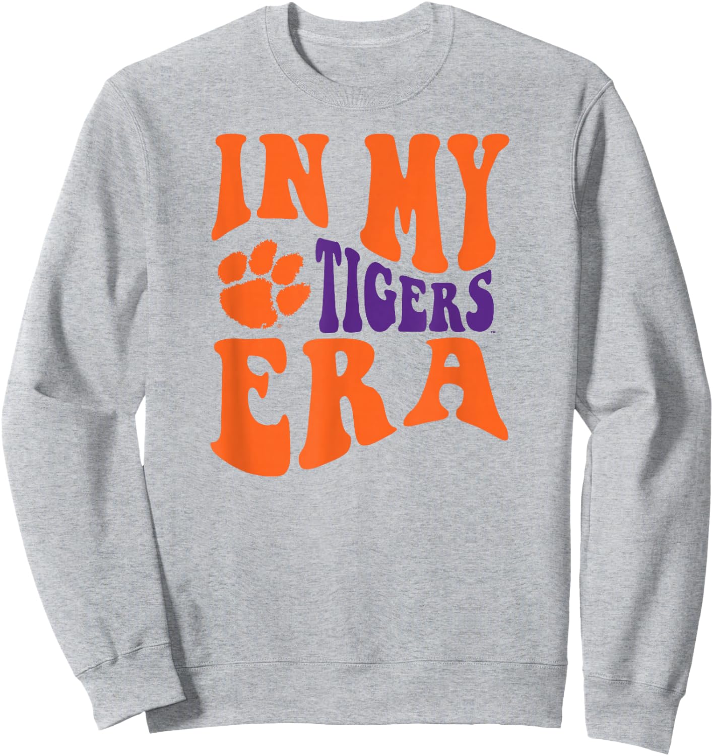 Clemson Tigers Era White Officially Licensed Sweatshirt - Sweatshirt | Ash