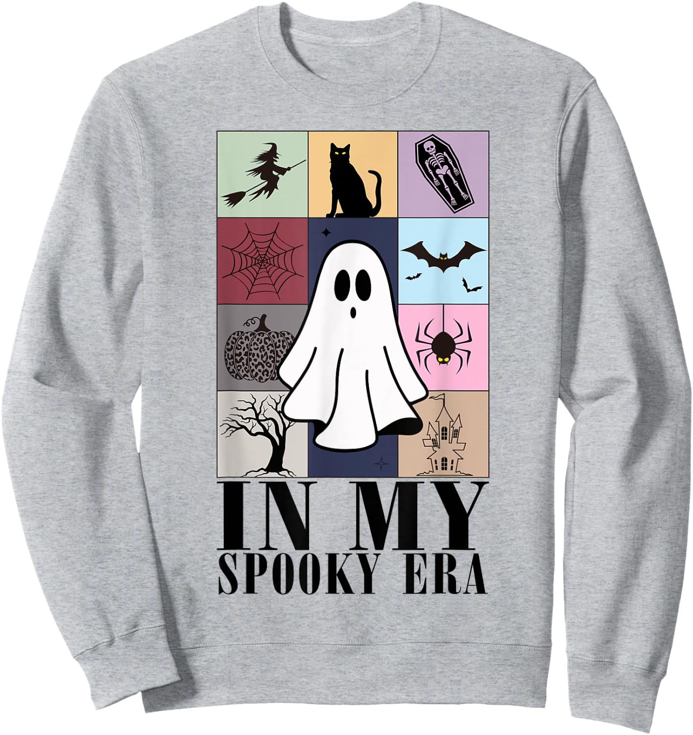 Funny Ghost Retro Halloween In My Spooky Era Sweatshirt - Sweatshirt | Ash