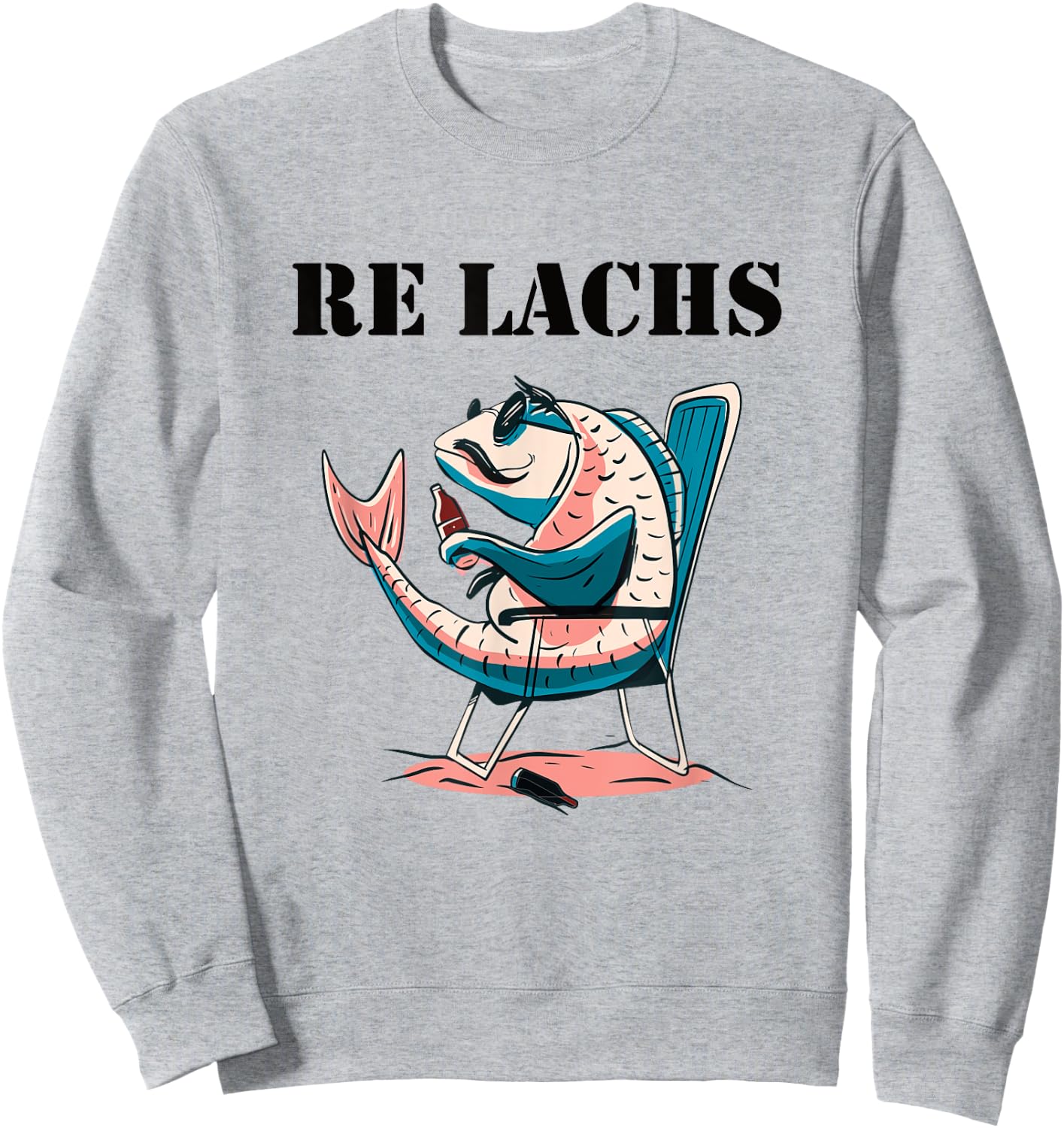 Re Salmon Funny Fisherman Saying for Hobby Fishermen and Angler Sweatshirt - Sweatshirt | Ash