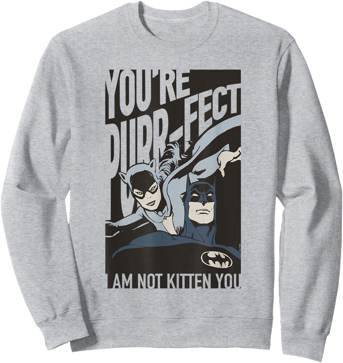 Batman Valentine's Day Catwoman You're Purrfect Sweatshirt - Sweatshirt | Ash