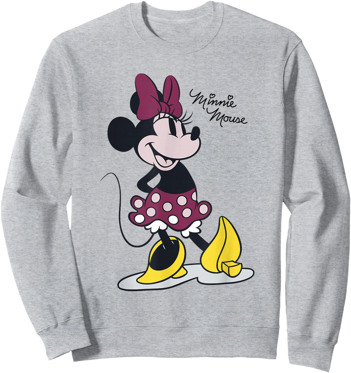 Disney Minnie Mouse Full Body Smiling Portrait Sweatshirt - Sweatshirt | Ash