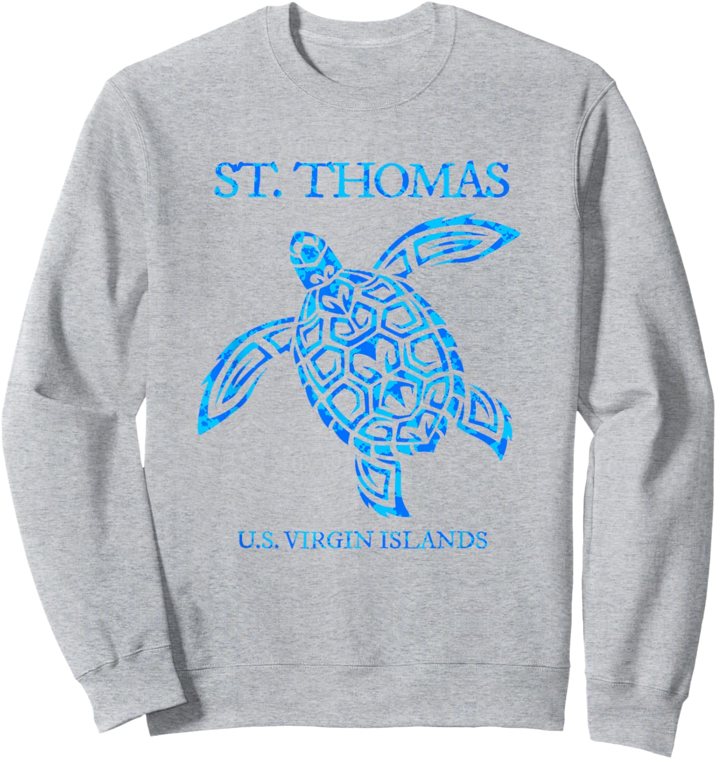 St Thomas Sea Turtles USVI Vacation Souvenir Sweatshirt - Sweatshirt | Ash