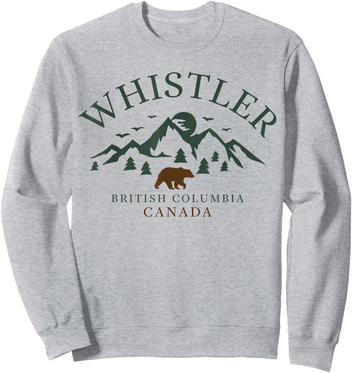 Whistler British Columbia Mountains Sweatshirt - Sweatshirt | Ash