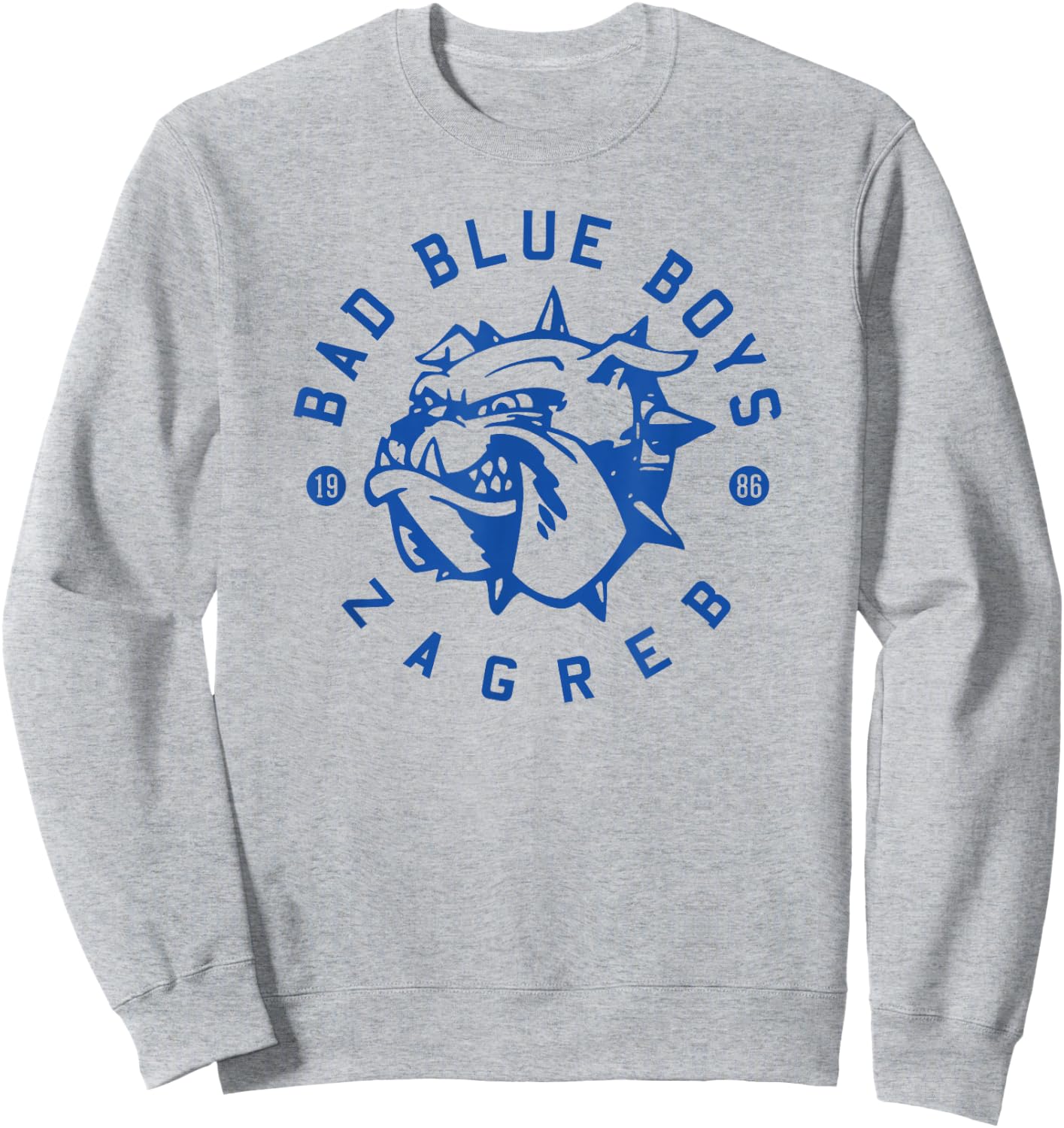 Bad Blue Boys 1986 Zagreb City Ultra Croatia Flag Sweatshirt - Sweatshirt | Ash