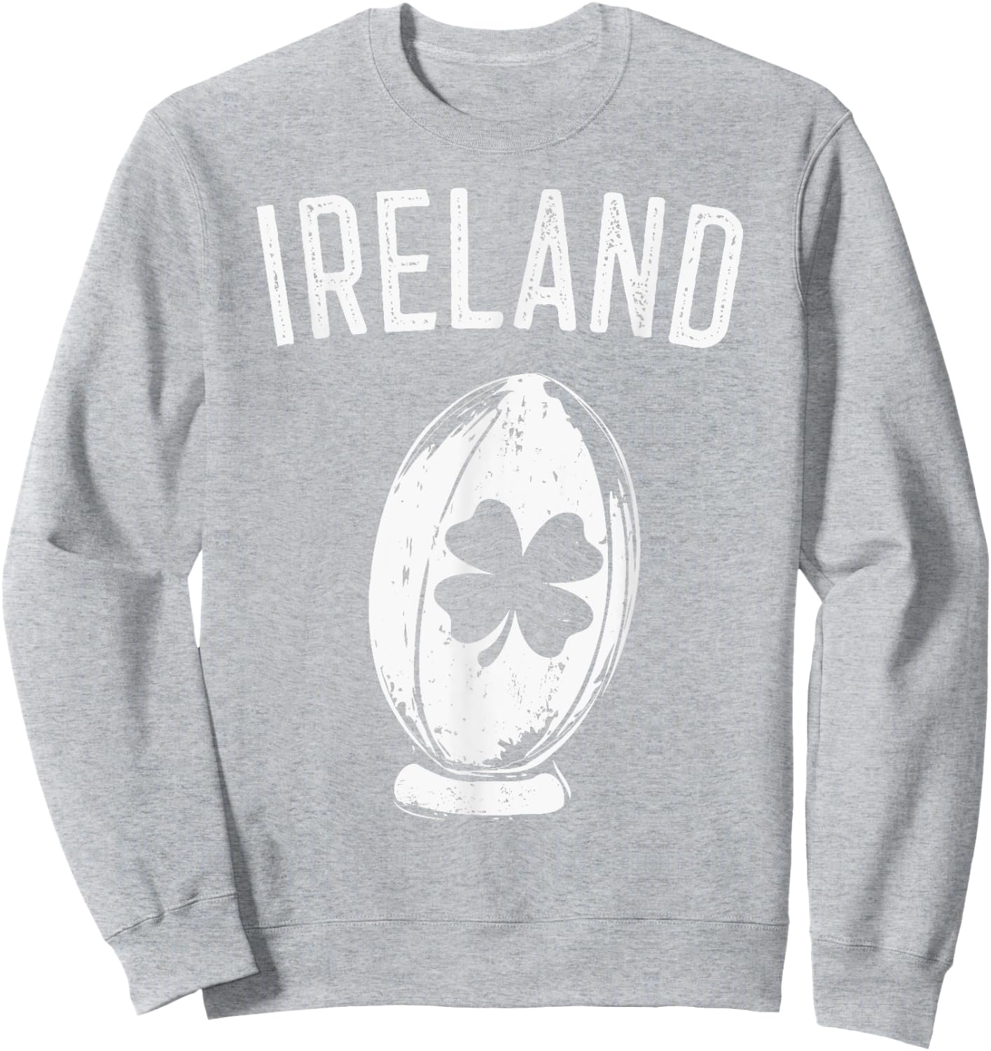 Shamrock Irish Rugby Ball - Irish Clover , Women and Kids , Green, S Sweatshirt - Sweatshirt | Ash