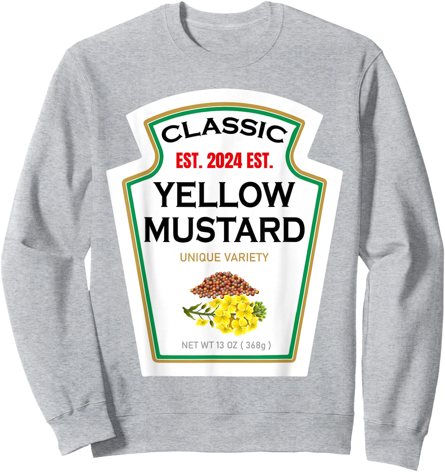Yellow Mustard DIY Halloween Costume Couples & Group Mayo Sweatshirt - Sweatshirt | Ash