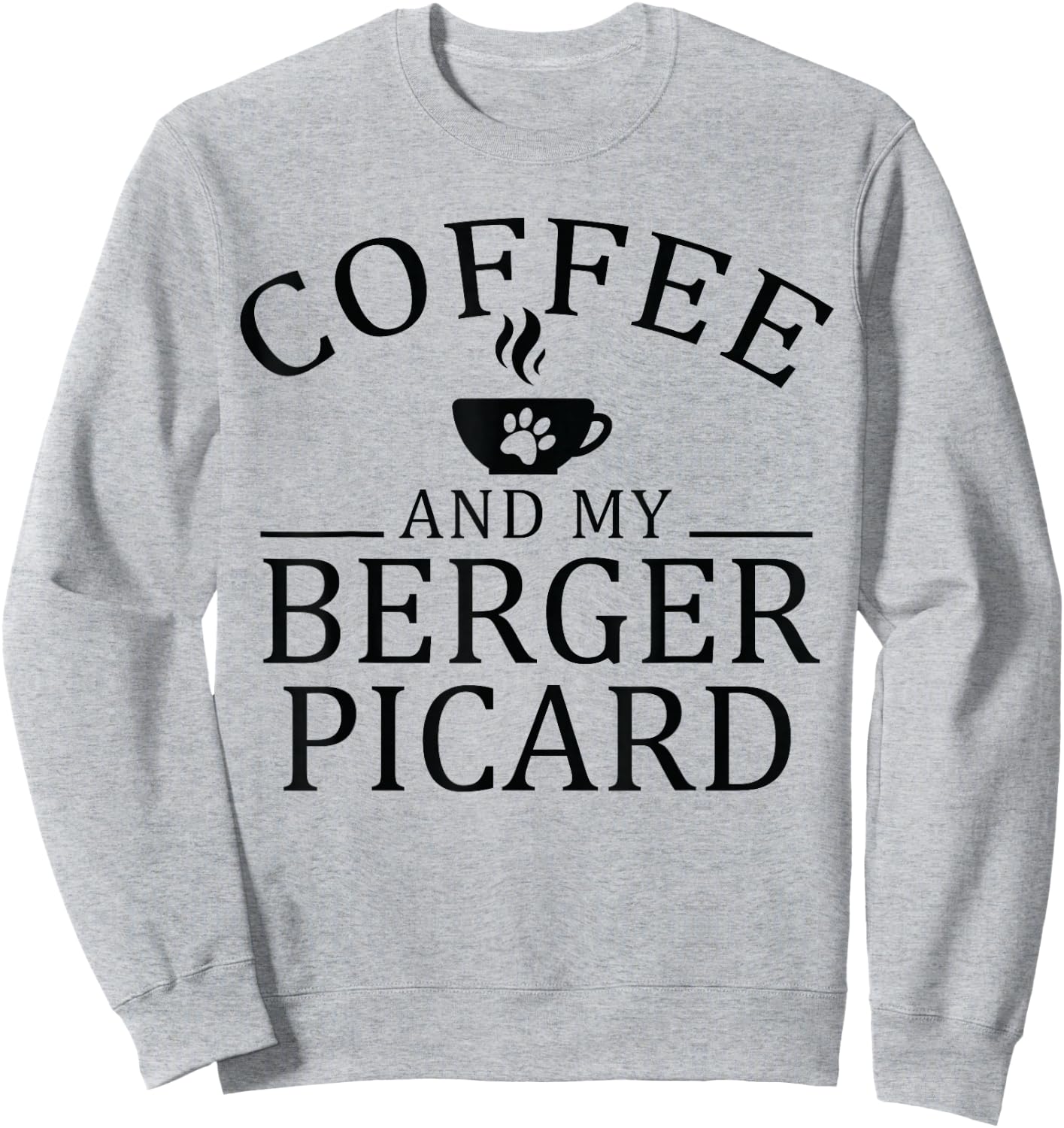 Berger Picard Dog And Coffee Sweatshirt - Sweatshirt | Ash