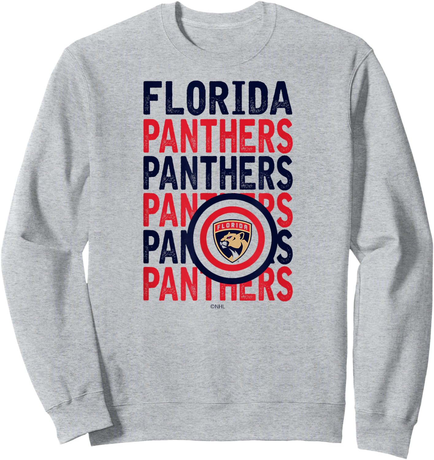 Florida Panthers Repeat White Officially Licensed Sweatshirt - Sweatshirt | Ash