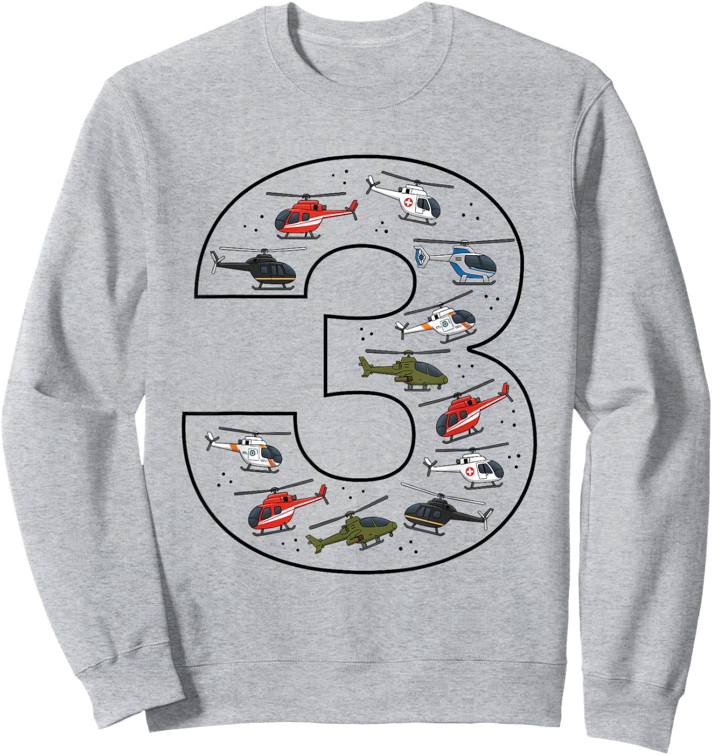 Pilote d'hélicoptère 3e Anniversaire 3 Ans pour garçons Sweatshirt - Sweatshirt | Ash