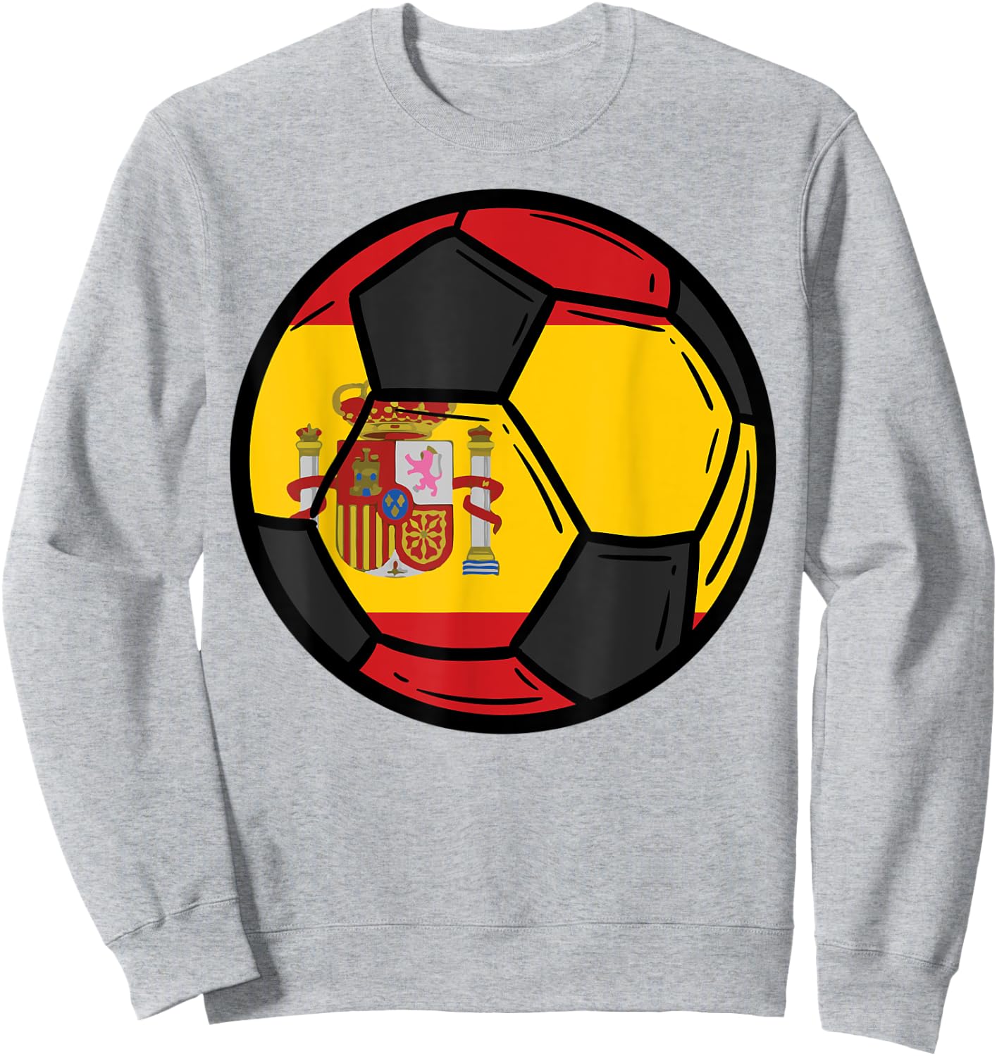 Spain Flag Spanish Soccer Ball Men Women Kids Boys Girls Sweatshirt - Sweatshirt | Ash