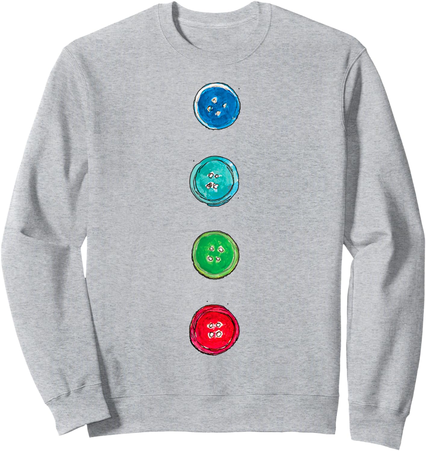 Four Groovy Buttons Blue Cat Funny Halloween Costume Kids Sweatshirt - Sweatshirt | Ash
