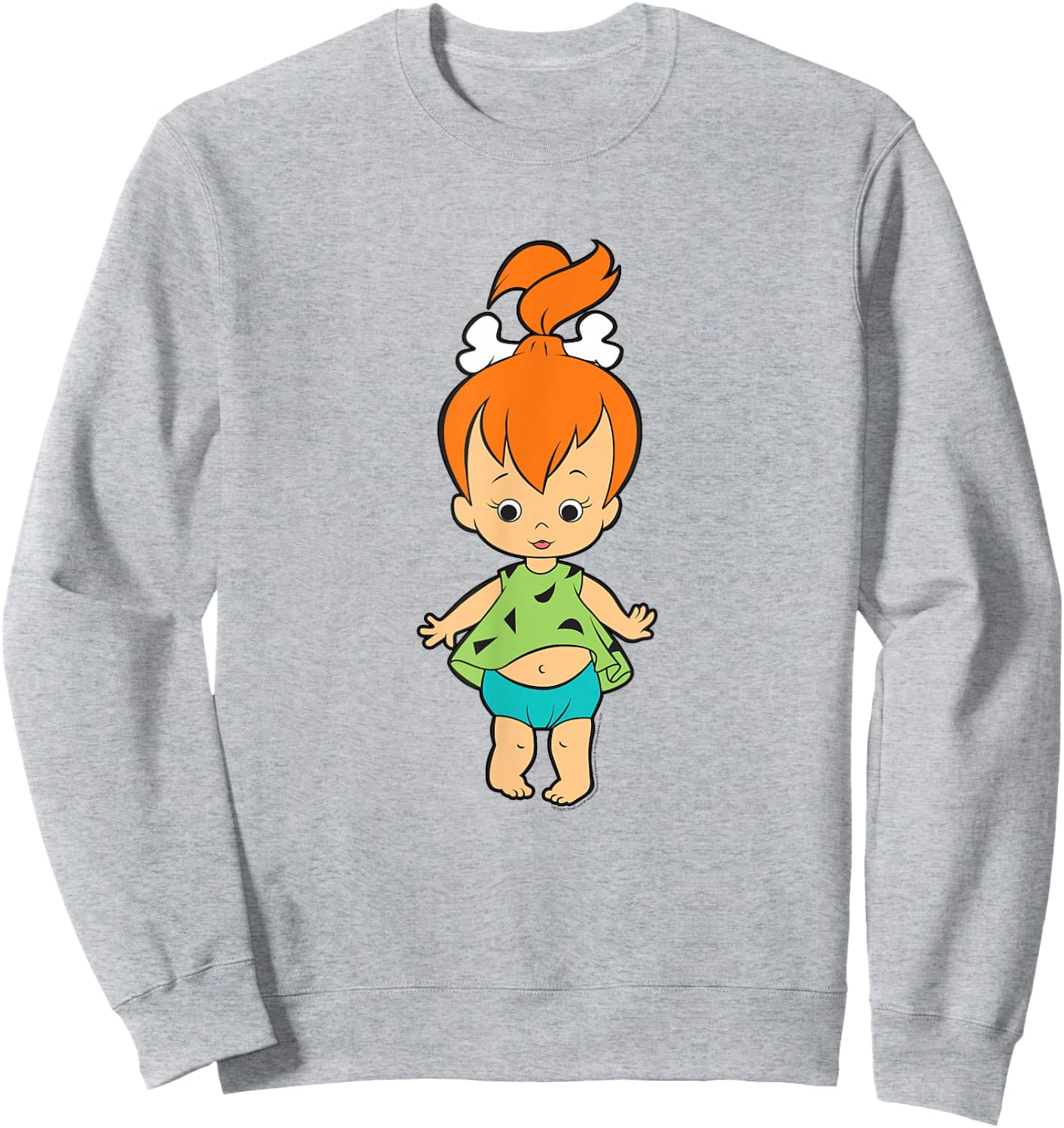 The Flintstones Pebbles Flintstone Big Solo Shot Sweatshirt - Sweatshirt | Ash