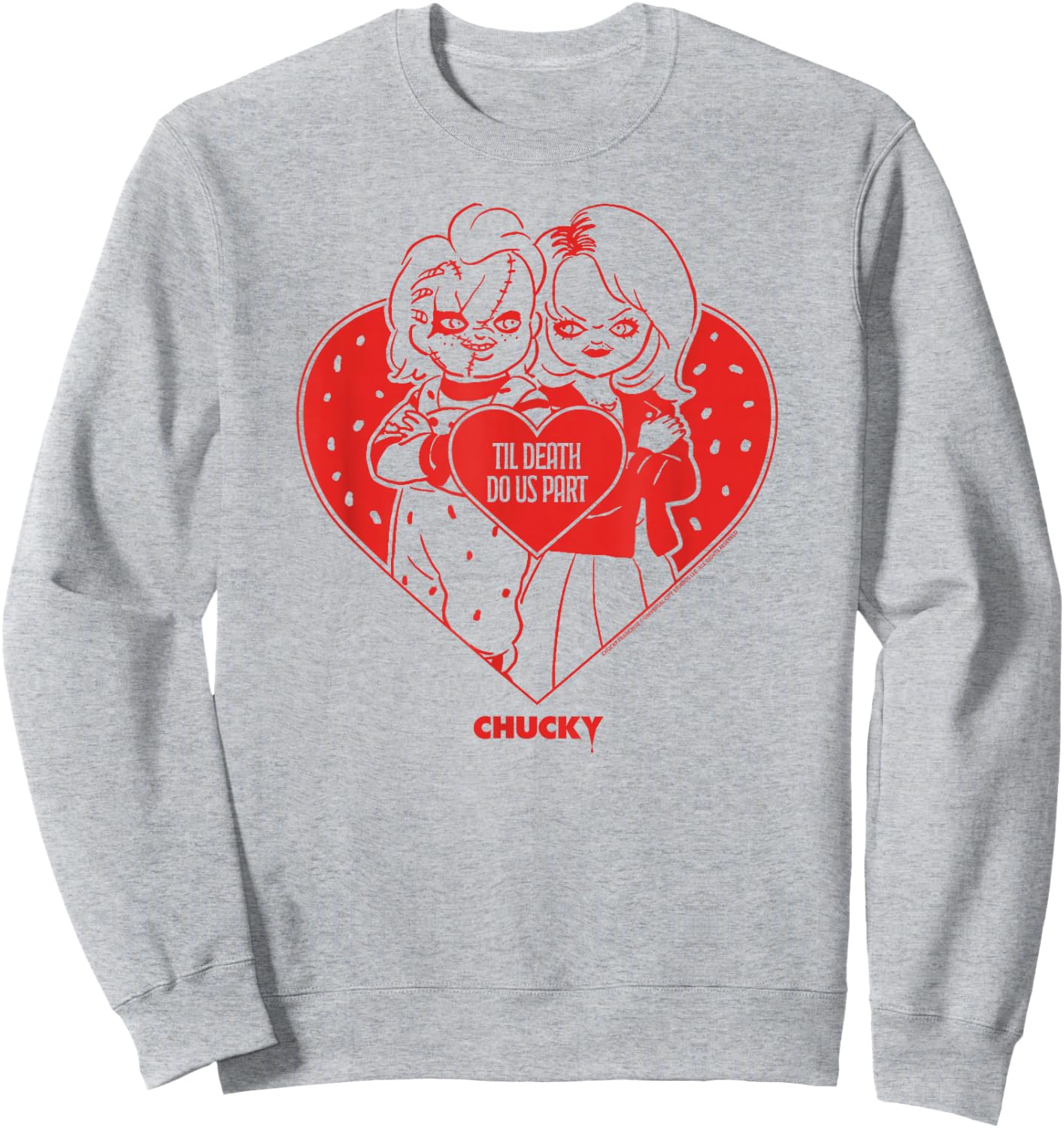 Chucky & Tiffany Til Death Do Us Part Valentine Sweatshirt - Sweatshirt | Ash