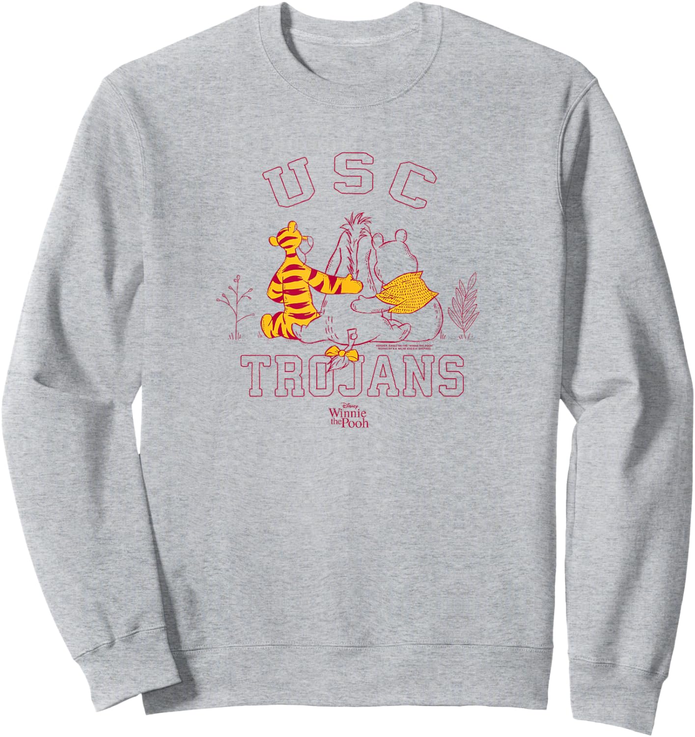 USC Trojans Winnie The Pooh and Friends White Sweatshirt - Sweatshirt | Ash