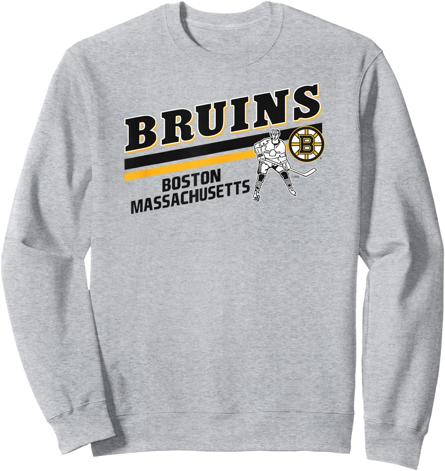 Boston Bruins Player Gray Officially Licensed Sweatshirt - Sweatshirt | Ash