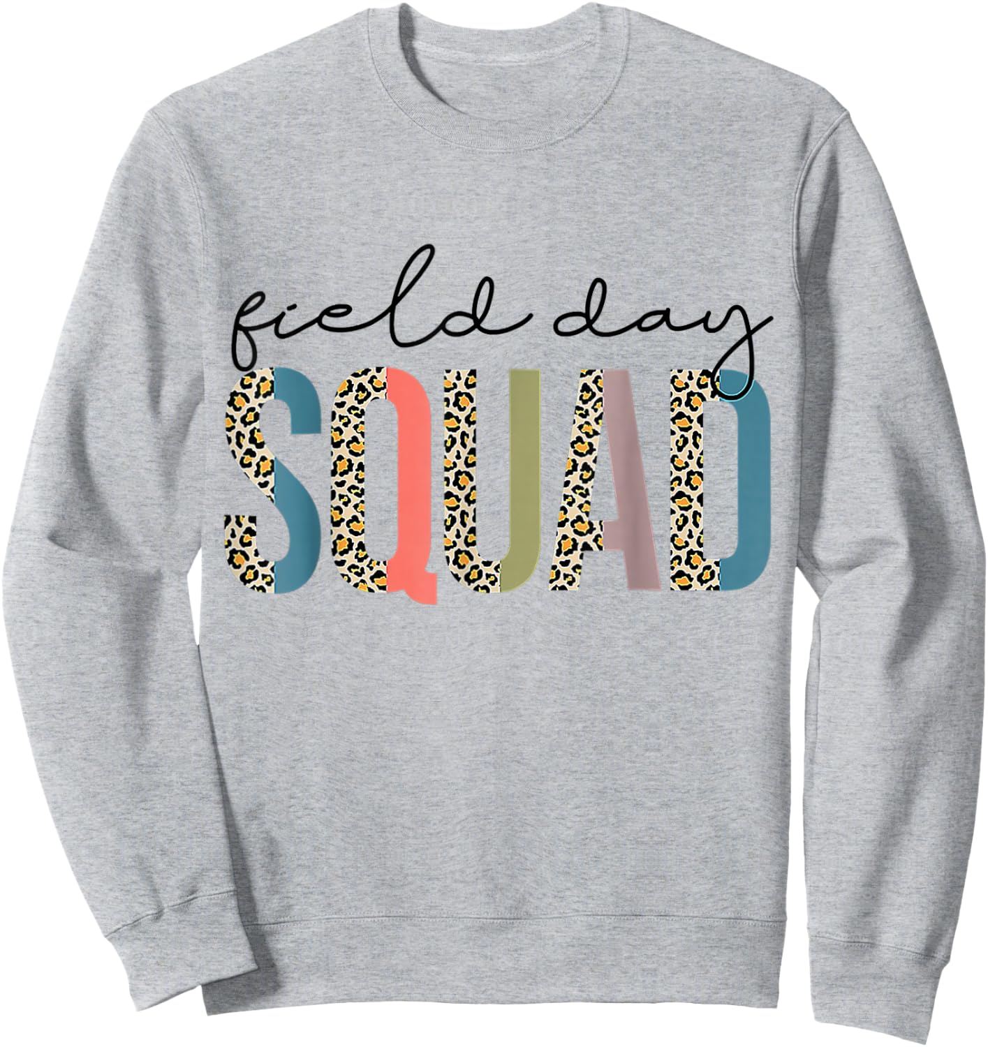 Kids Field Trip Squad Leopard Field day Games Kindergarten Sweatshirt - Sweatshirt | Ash