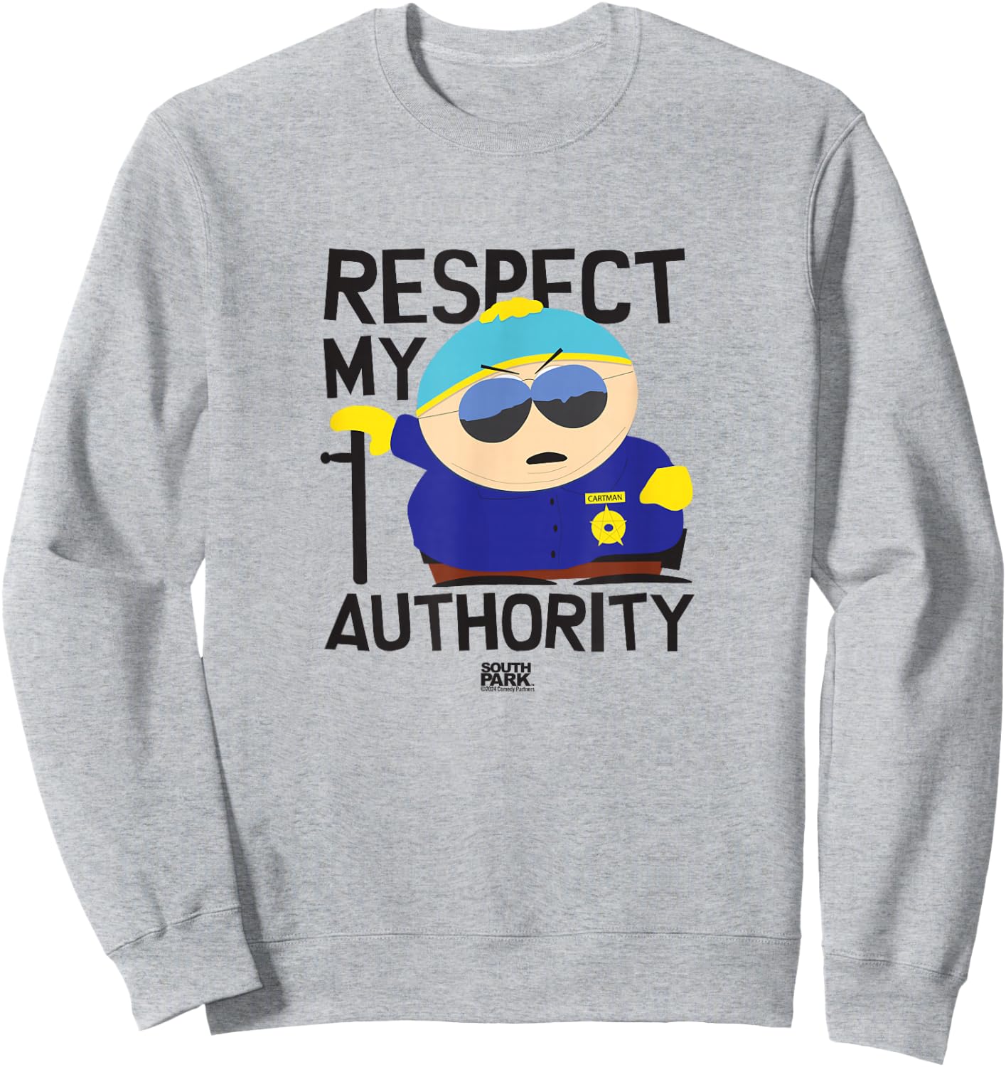 South Park Cartman: Respect My Authority , white, S Sweatshirt - Sweatshirt | Ash