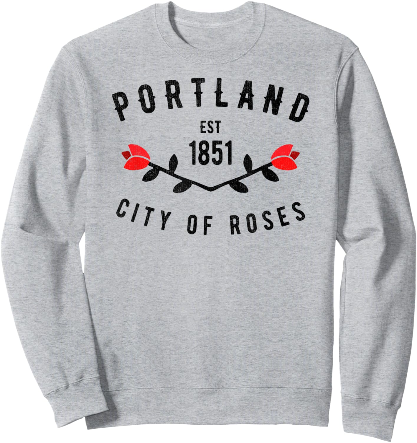 Portland City of Roses Oregon PDX Classic Vintage 503 Gift Sweatshirt - Sweatshirt | Ash