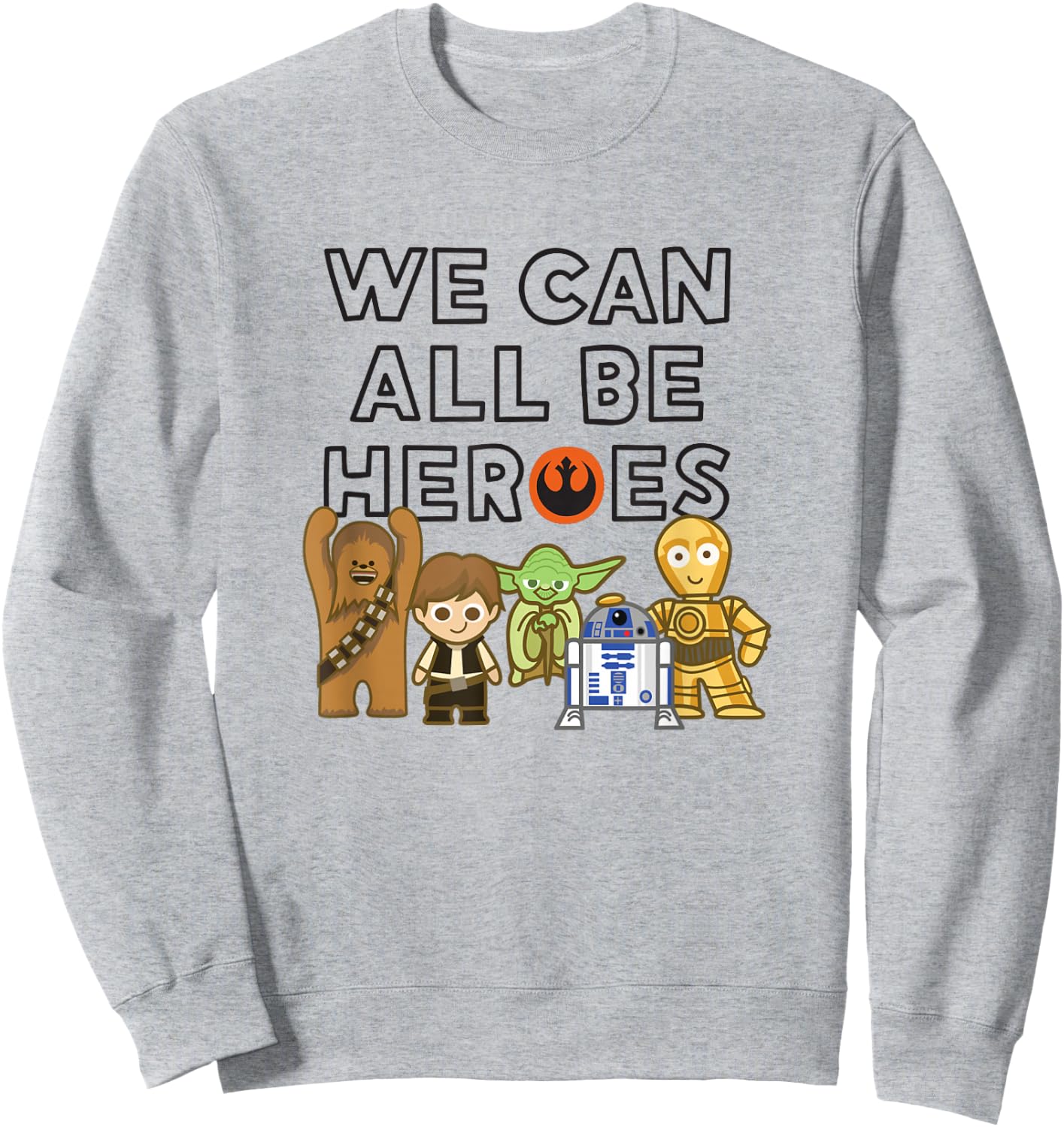 Star Wars Group Shot We Can Be Heroes Cute Rebels Chibi Sweatshirt - Sweatshirt | Ash