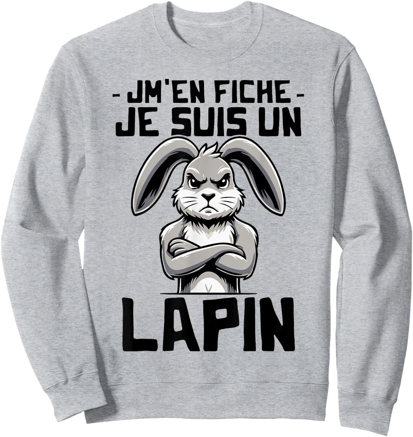 Je suis un Lapin Girls Boys Rabbit Pattern , white, S Sweatshirt - Sweatshirt | Ash