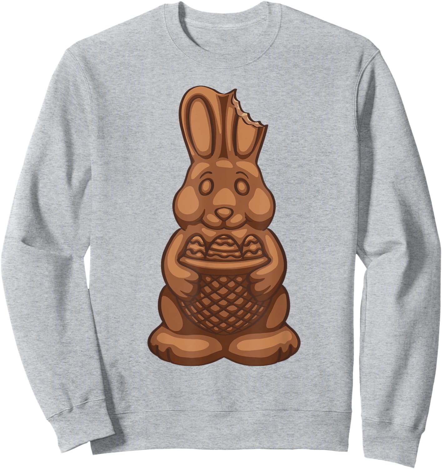 Chocolate Easter Bunny Funny Cute Chocolate Bunny Sweatshirt - Sweatshirt | Ash