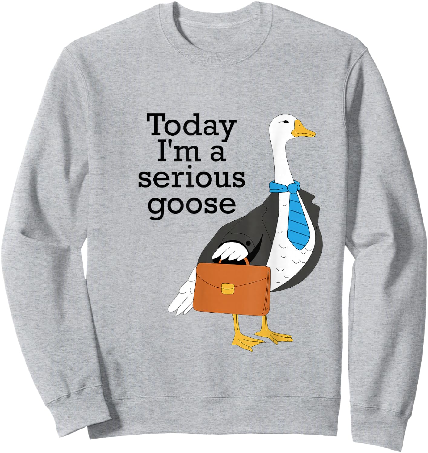 Today I'm A Serious Goose Funny Goose Men Women Sweatshirt - Sweatshirt | Ash