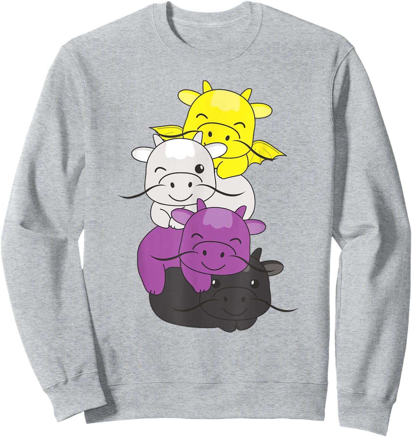 Nonbinary Flag Pride Month Lgbtq Nonbinary Dragon Sweatshirt - Sweatshirt | Ash