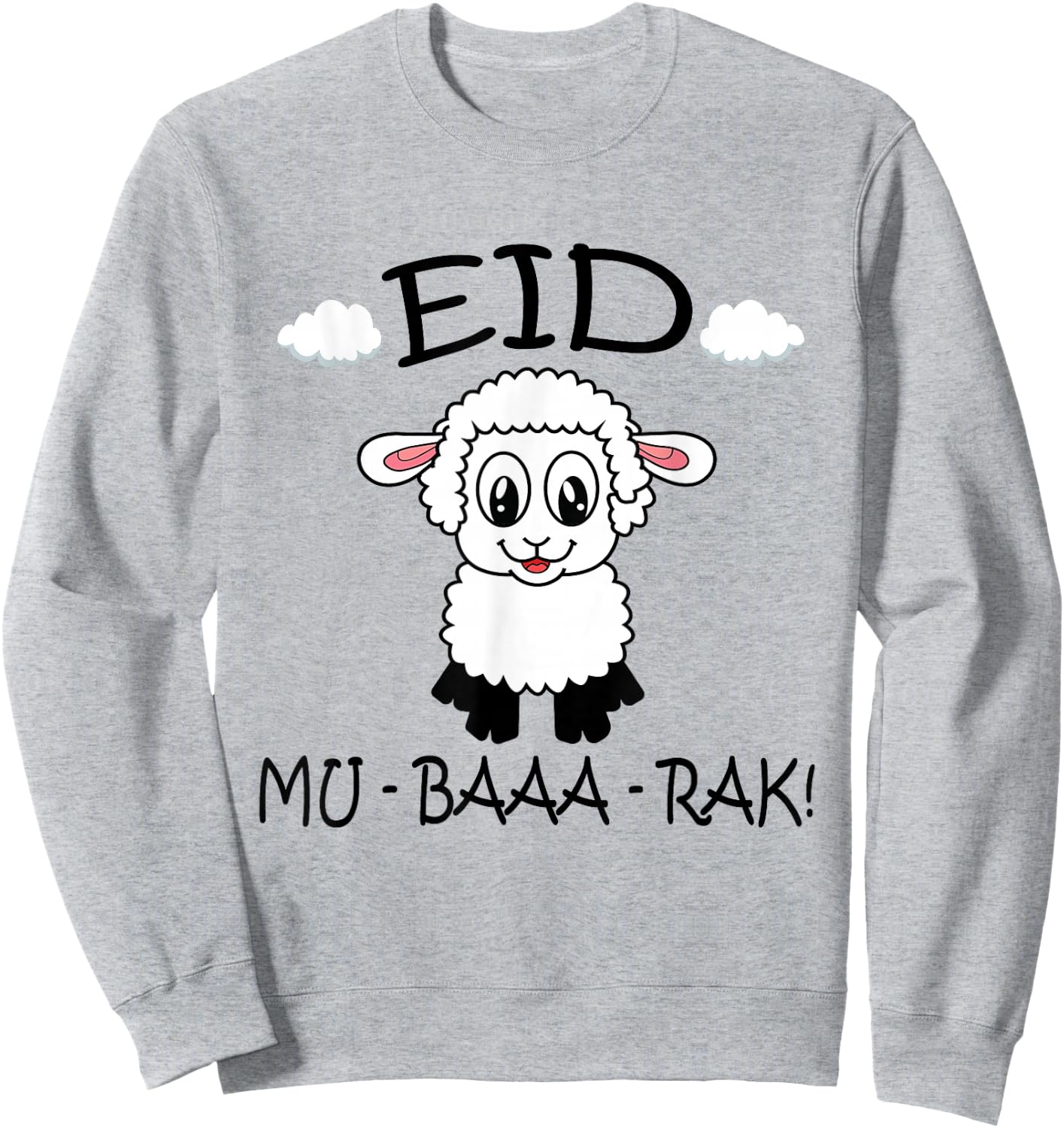 Eid Al-Adha Eid Mubarak Happy Eid Day Muslim eid 2025 kids Sweatshirt - Sweatshirt | Ash