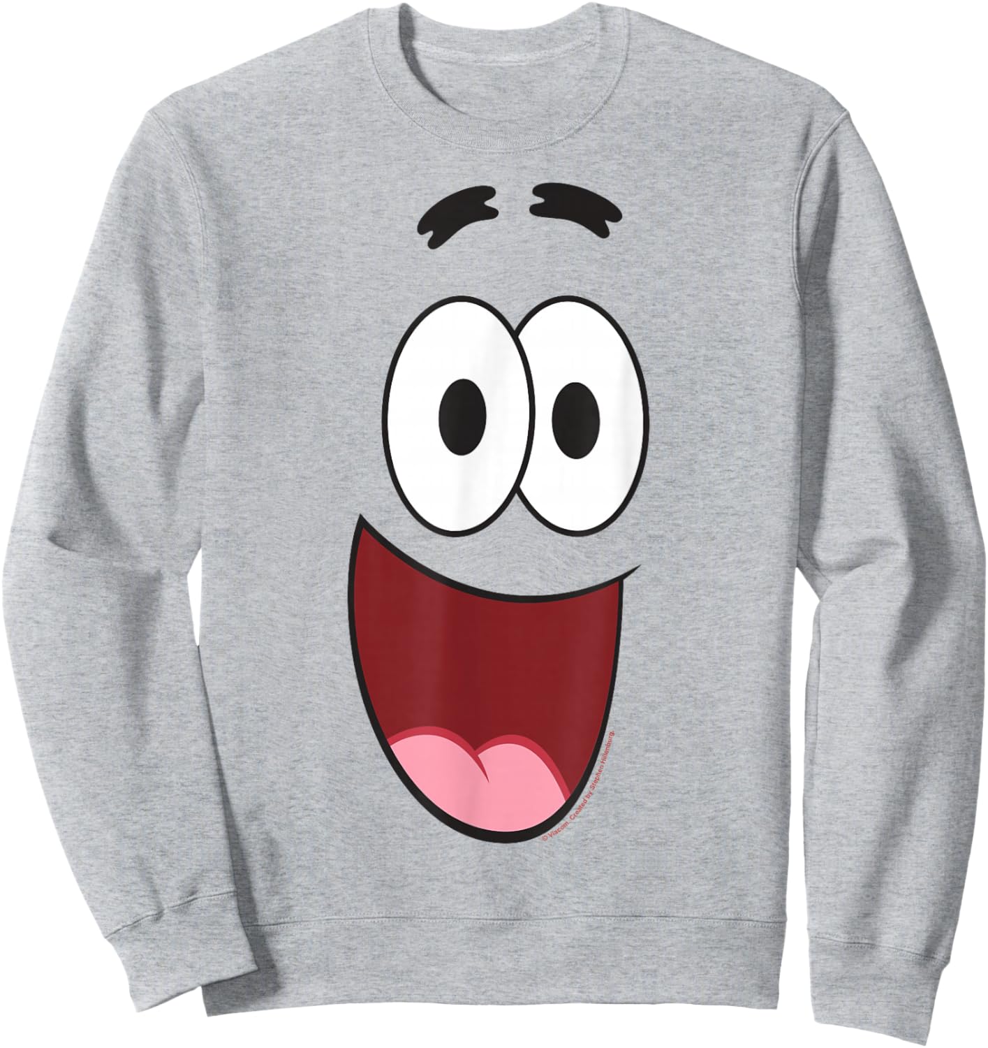 Spongebob Squarepants Halloween Patrick Smiling Face Costume Sweatshirt - Sweatshirt | Ash