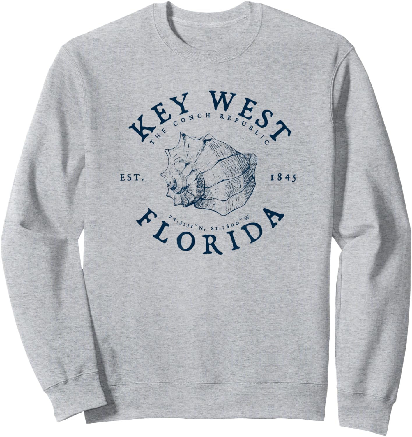 Key West Florida Conch Republic FL Floridian Sweatshirt - Sweatshirt | Ash