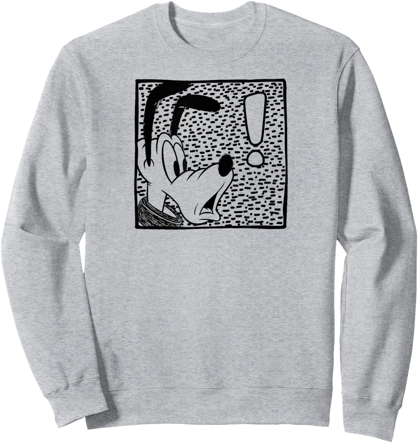 Pluto - Shocked Character Box Sweatshirt - Sweatshirt | Ash