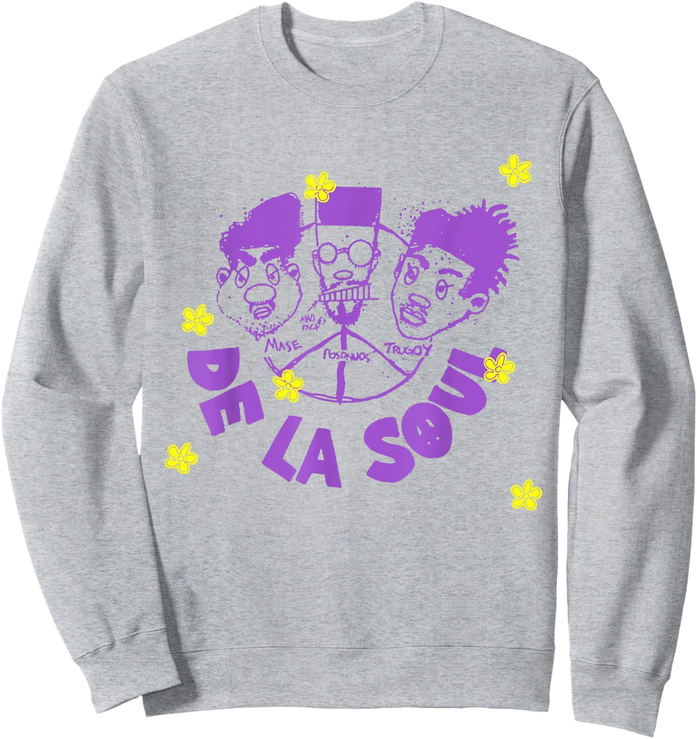 Official De La Soul Illustrated , White Sweatshirt - Sweatshirt | Ash