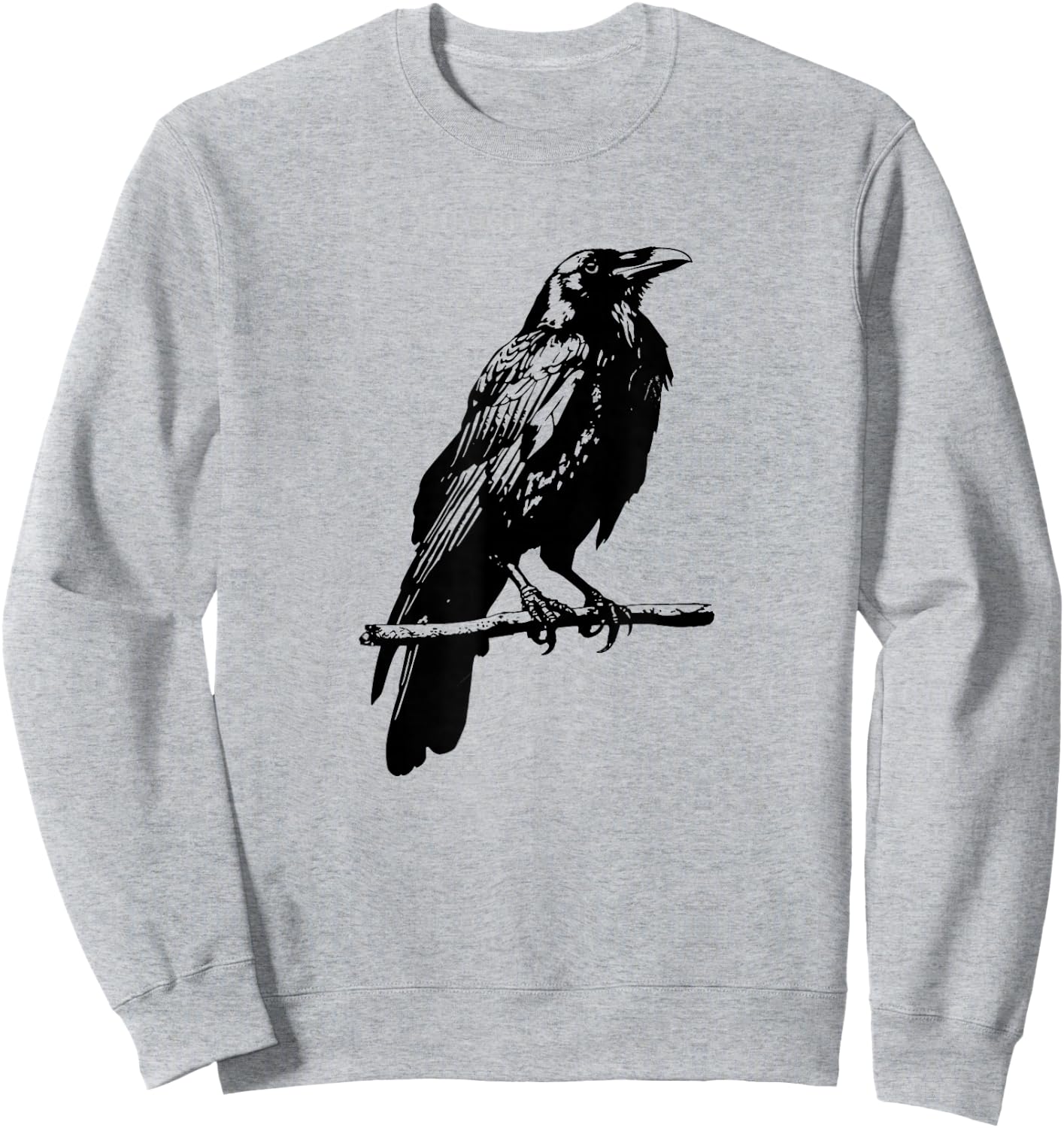 Crows and Ravens Bird Lovers Black Corvid Birders Graphic Sweatshirt - Sweatshirt | Ash