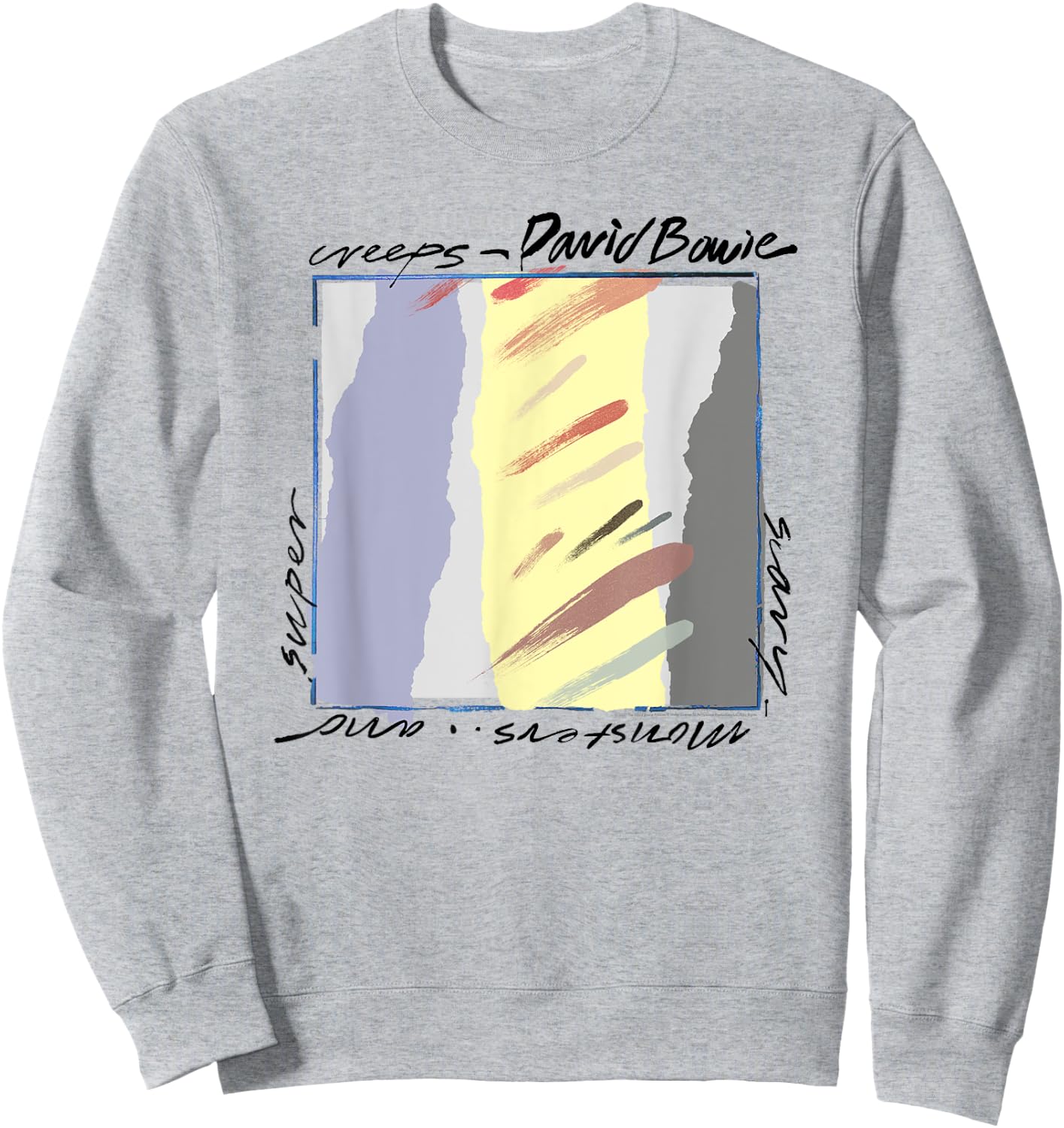 David Bowie - Scary Monsters Abstract , grey, S Sweatshirt - Sweatshirt | Ash