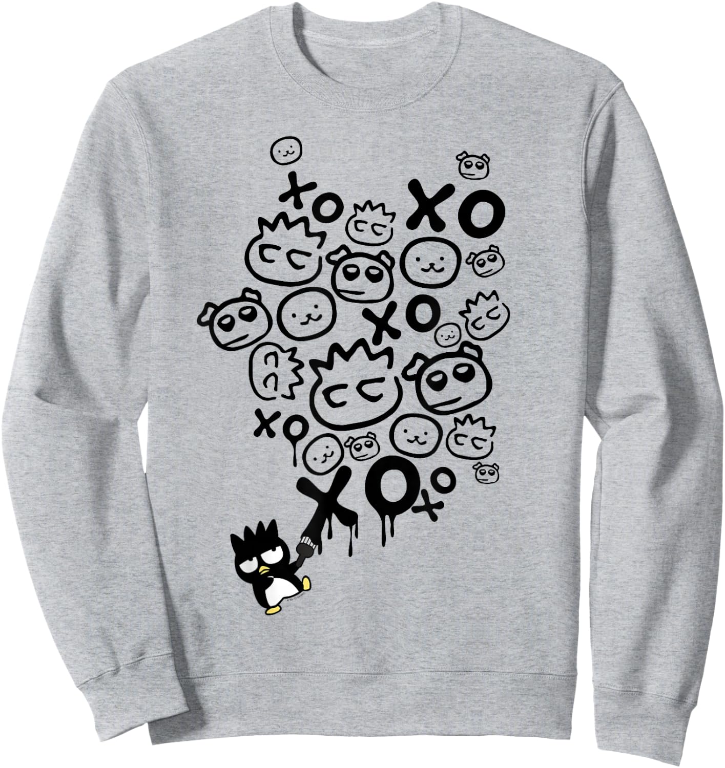 Badtz - Maru XO Street Art Sweatshirt - Sweatshirt | Ash