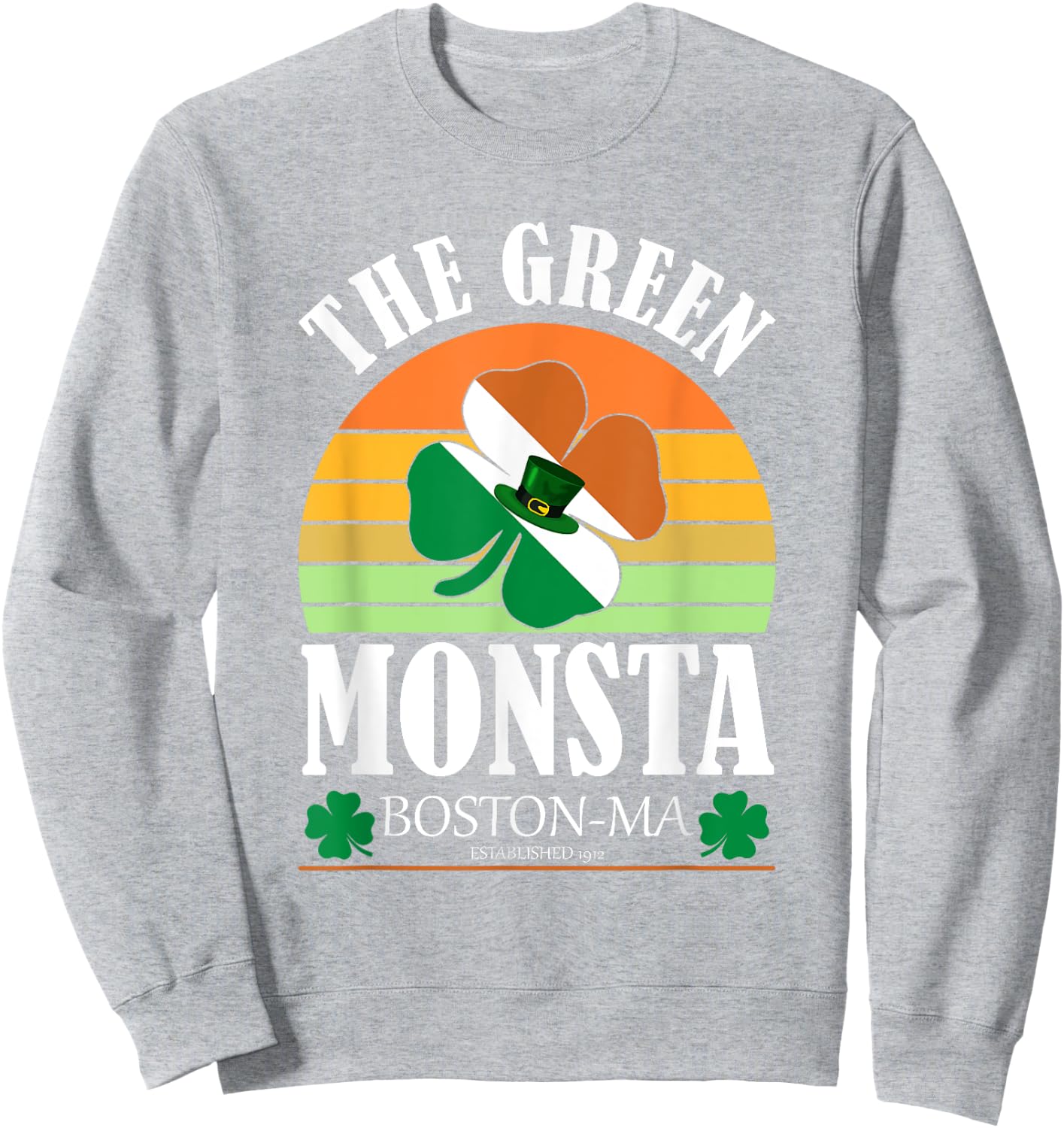The Green Monsta Boston St. Patrick's Day Matching Group Sweatshirt - Sweatshirt | Ash